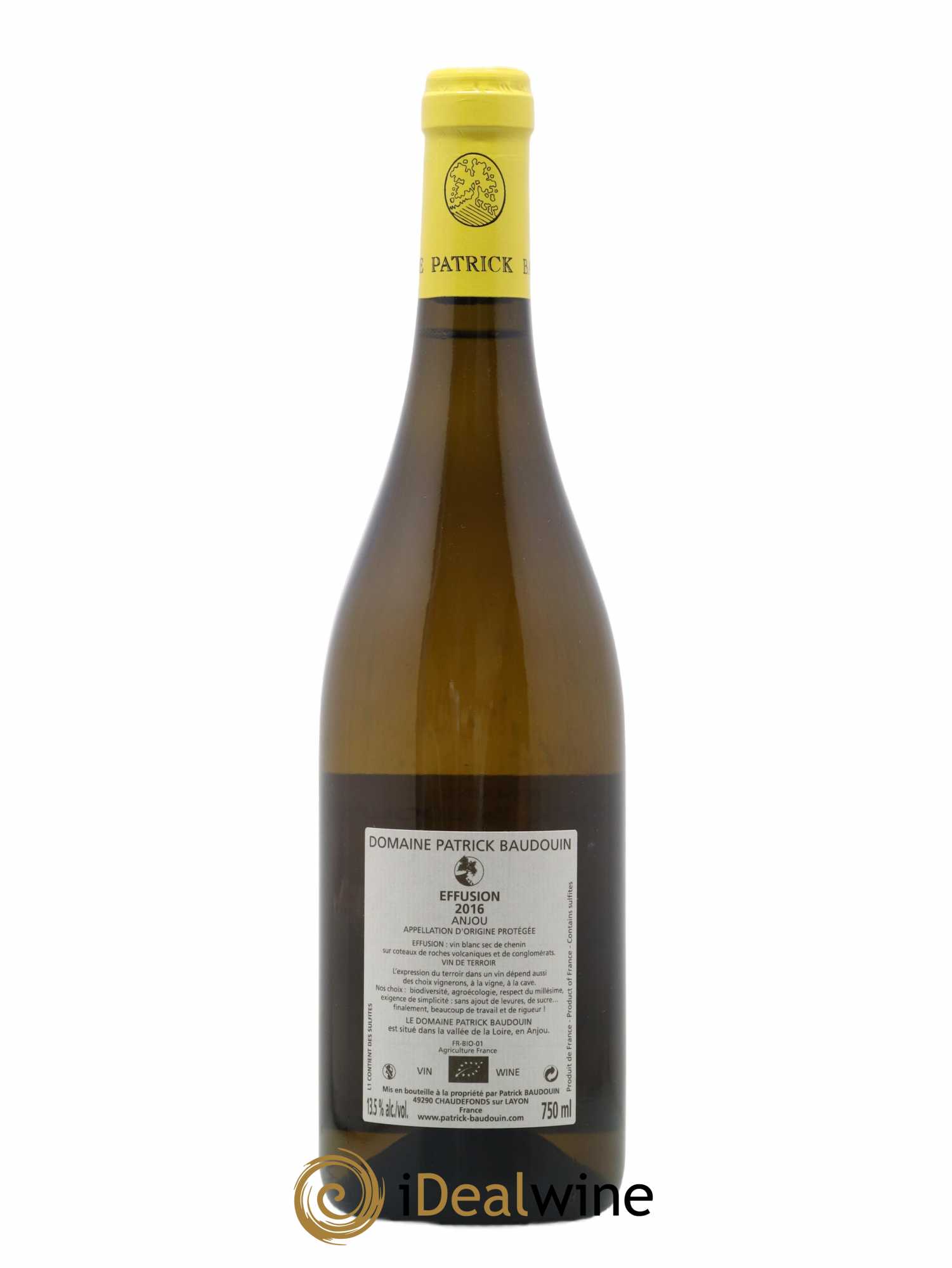 Anjou Effusion Patrick Baudouin 2016 - Lot de 1 bouteille - 1