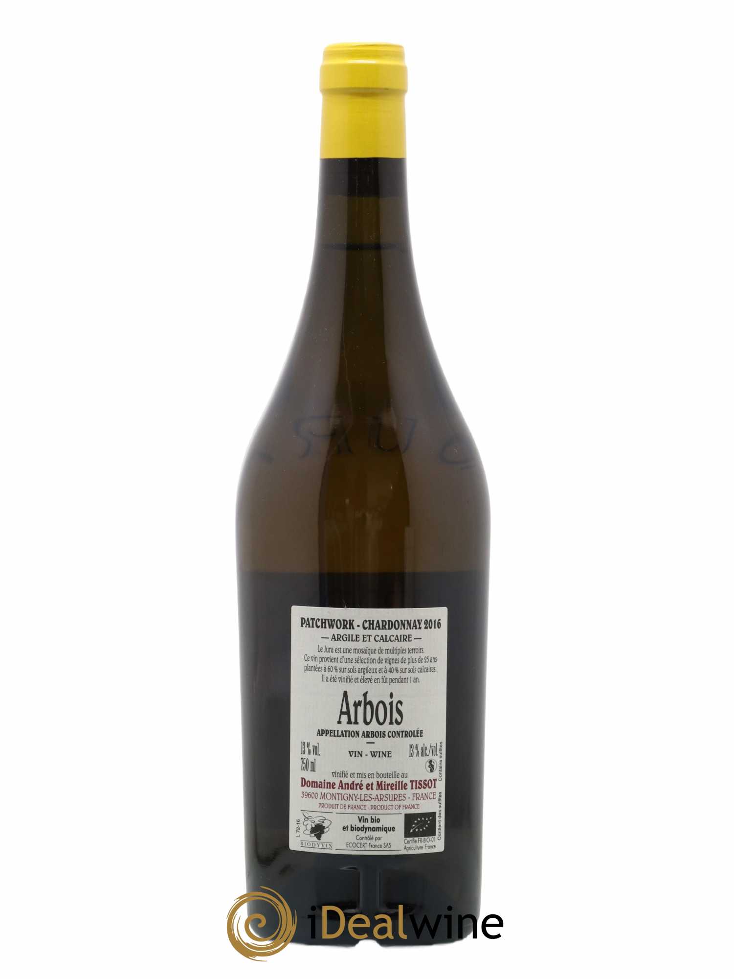 Arbois Patchwork Bénédicte et Stéphane Tissot 2016 - Lot de 1 bouteille - 1