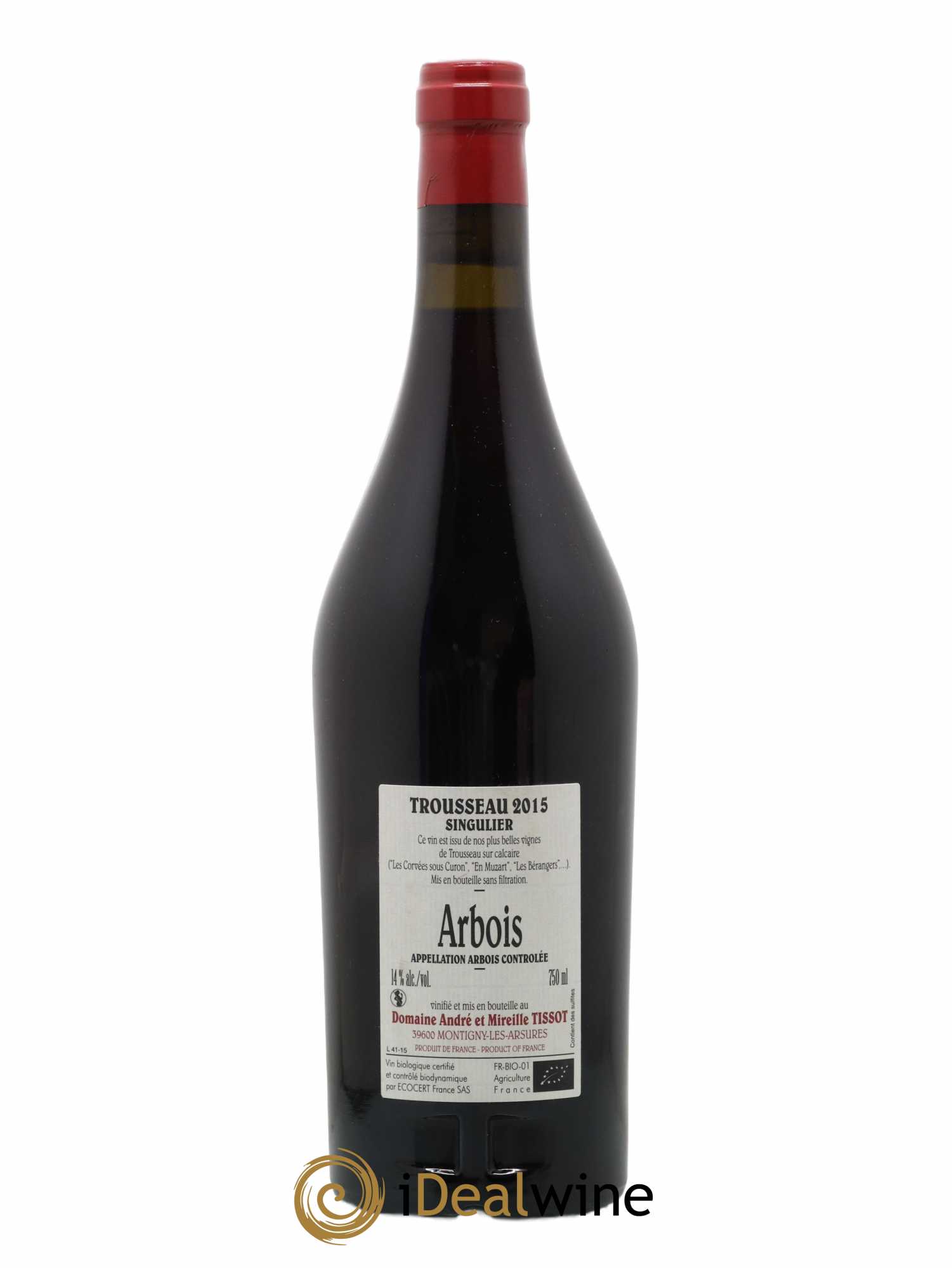 Arbois Trousseau Singulier Bénédicte et Stéphane Tissot 2015 - Lot de 1 bouteille - 1