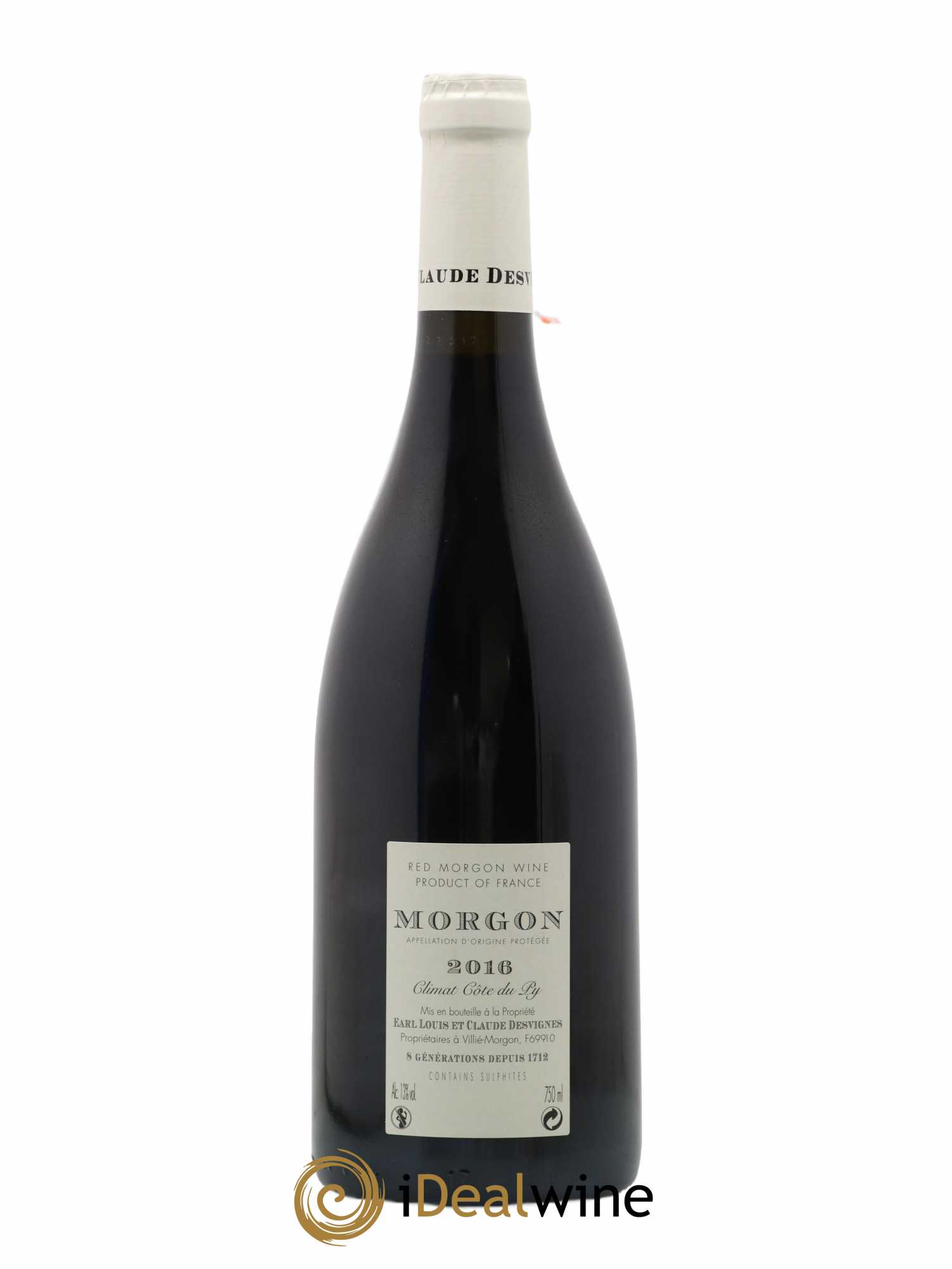 Morgon Côte de Py Javernières Louis-Claude Desvignes 2016 - Lot de 1 bouteille - 1