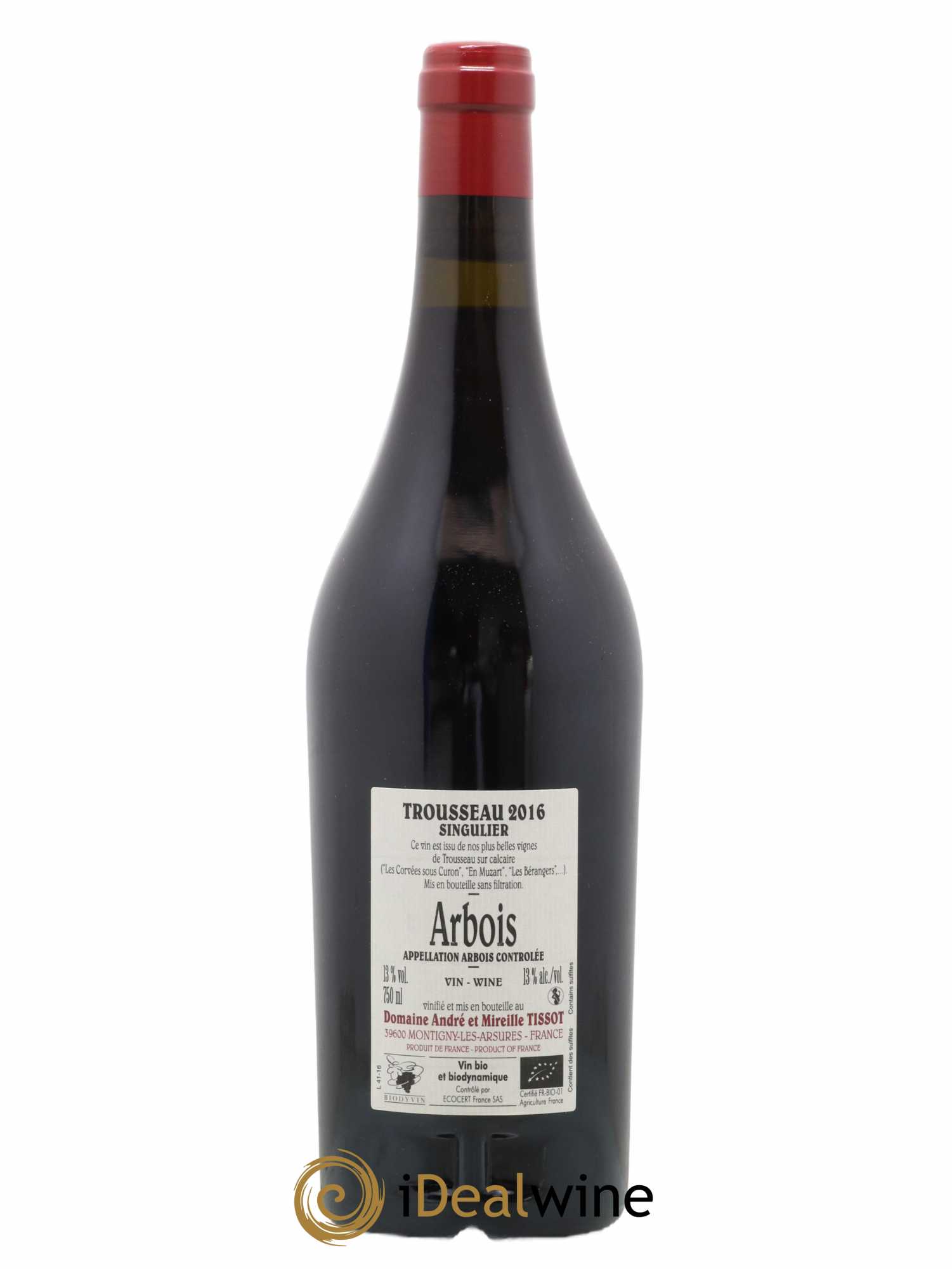 Arbois Trousseau Singulier Bénédicte et Stéphane Tissot 2016 - Lot de 1 bouteille - 1