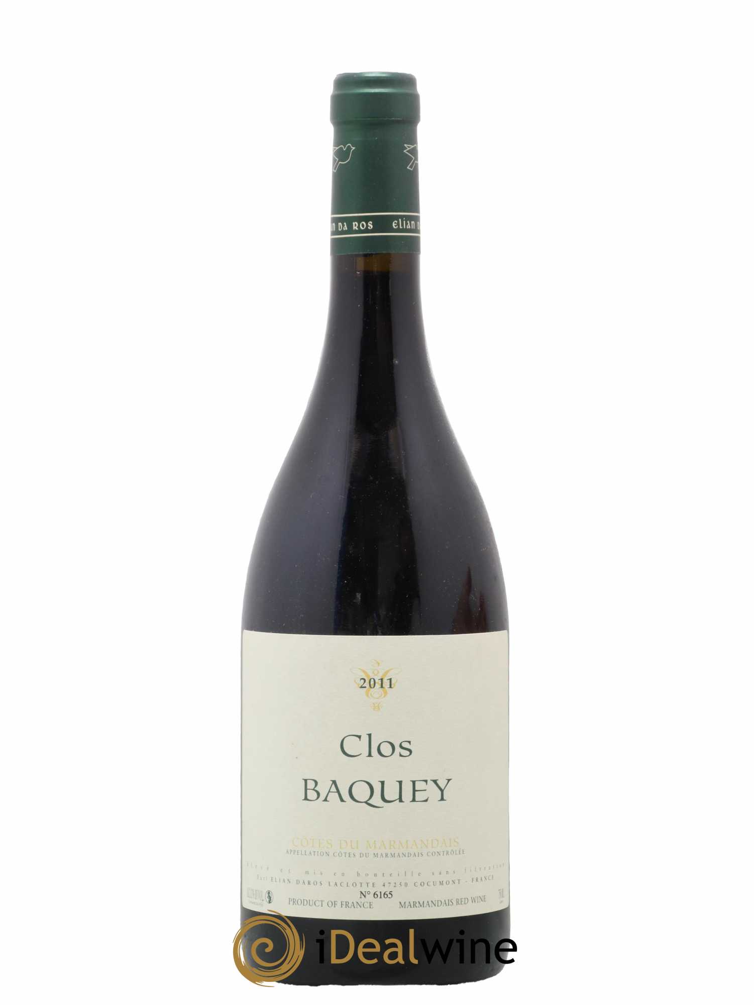 Côtes du Marmandais Clos Baquey Elian Da Ros (Domaine) 2011 - Lot de 1 bouteille - 0