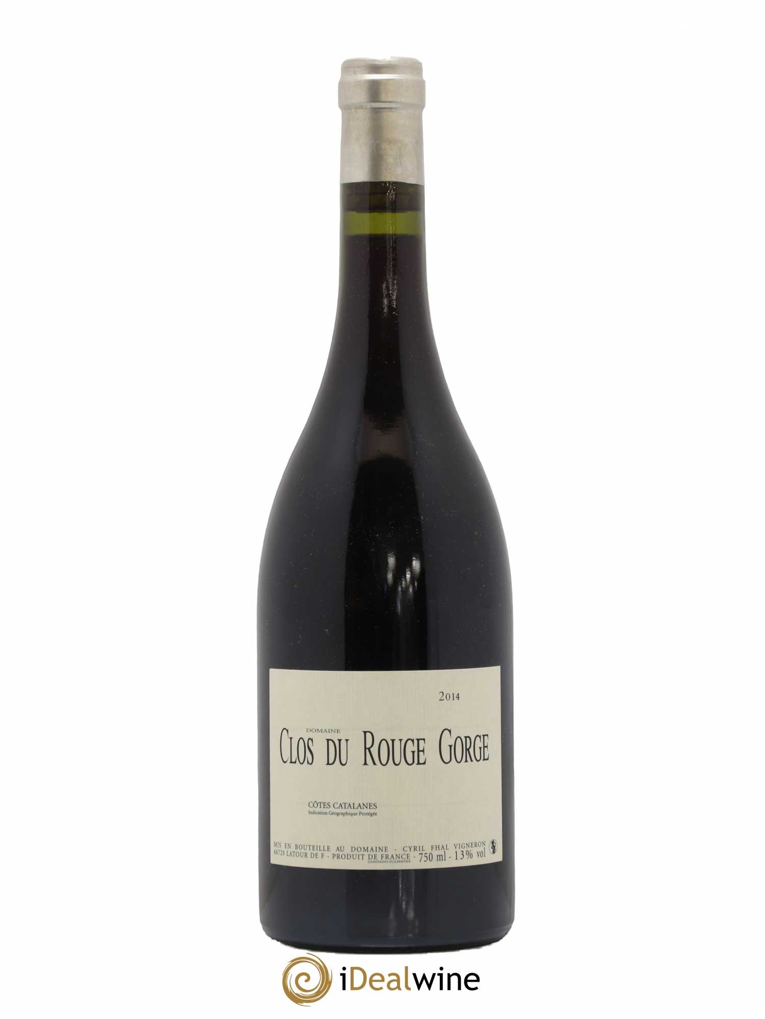 Côtes Catalanes Clos du Rouge Gorge Vieilles Vignes Cyril Fhal 2014 - Lot de 1 bouteille - 0