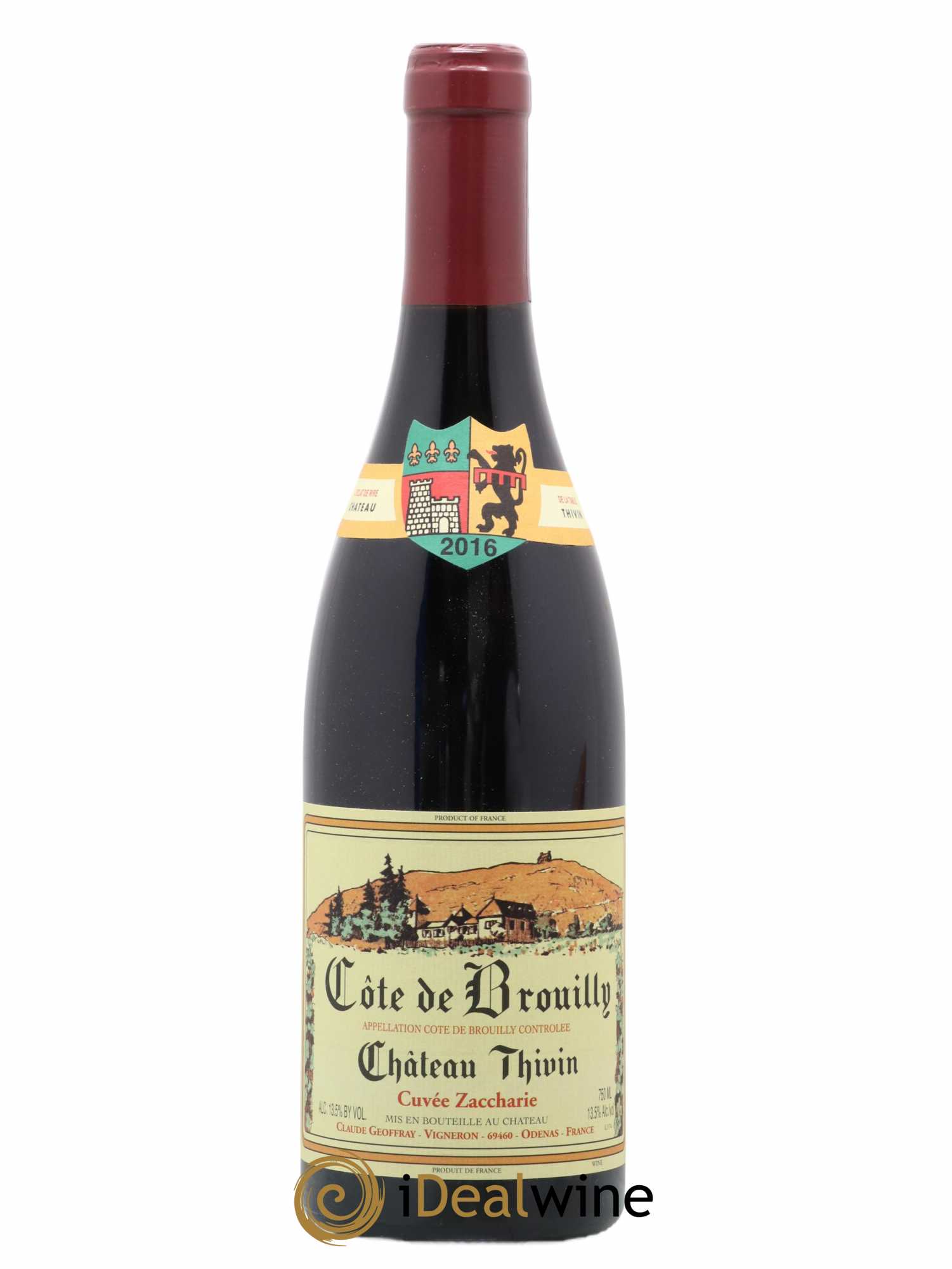 Côte de Brouilly Cuvée Zaccharie Château Thivin 2016 - Lot de 1 bouteille - 0