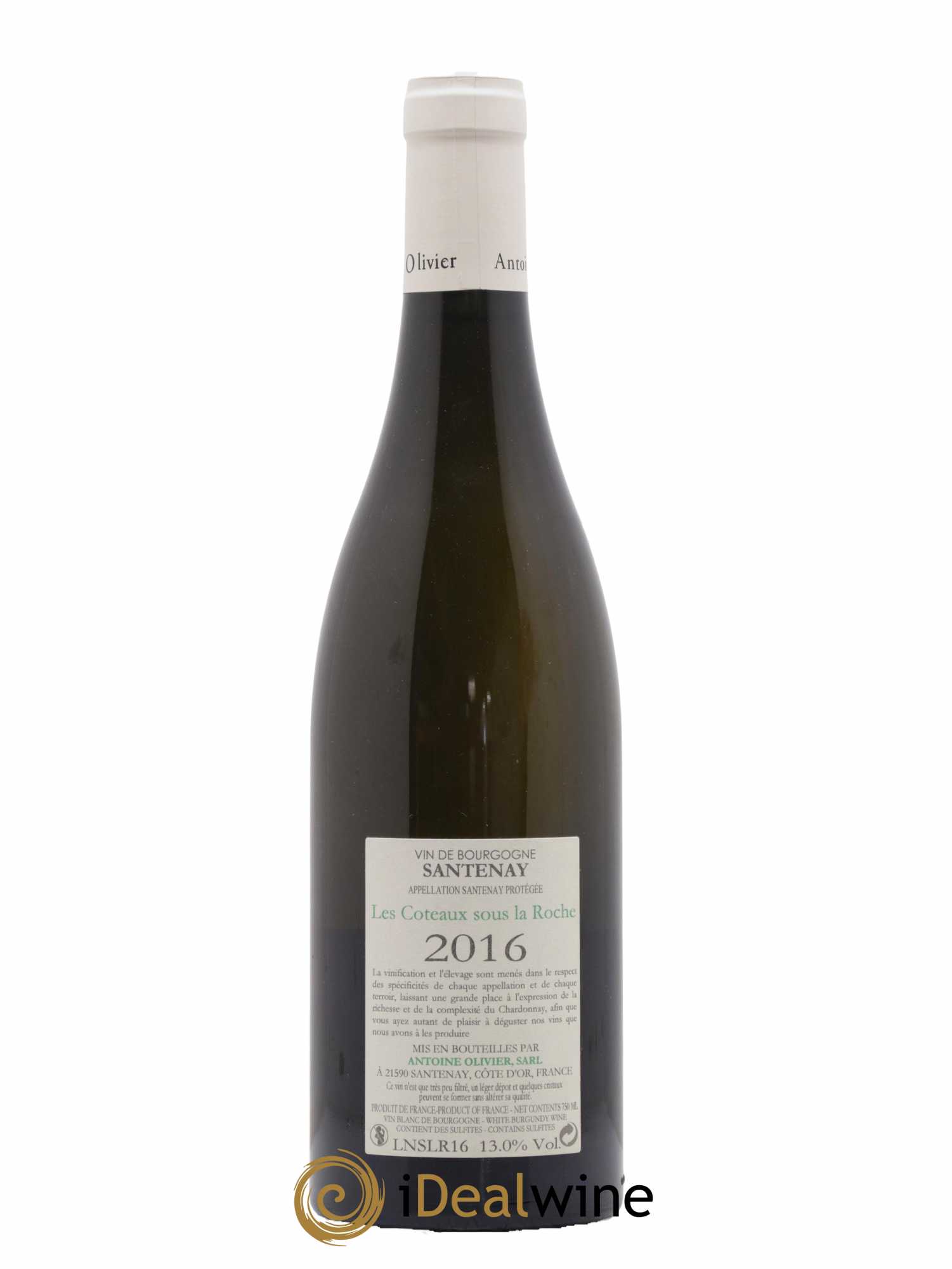 Santenay Les Coteaux Sous la Roche Domaine Antoine Olivier 2016 - Lot de 1 bouteille - 1