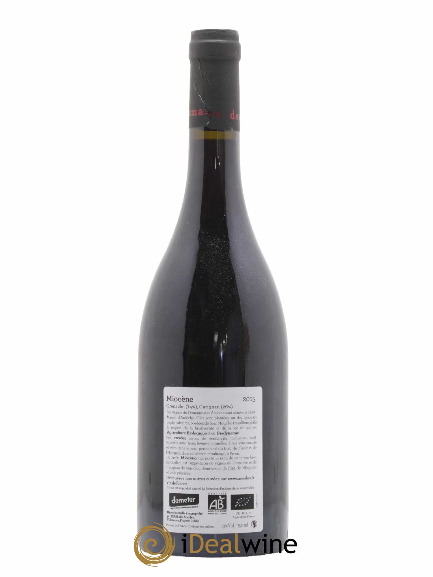 Ardèche Miocène Domaine des Accoles 2015 - Lot de 1 bouteille - 1