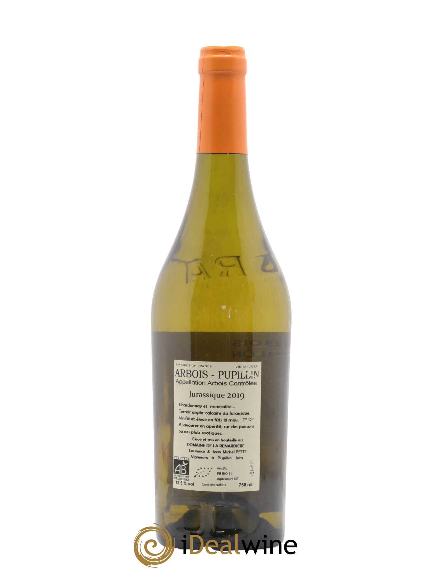 Arbois Jurassique Domaine de la Renardière 2019 - Lot de 1 bouteille - 1