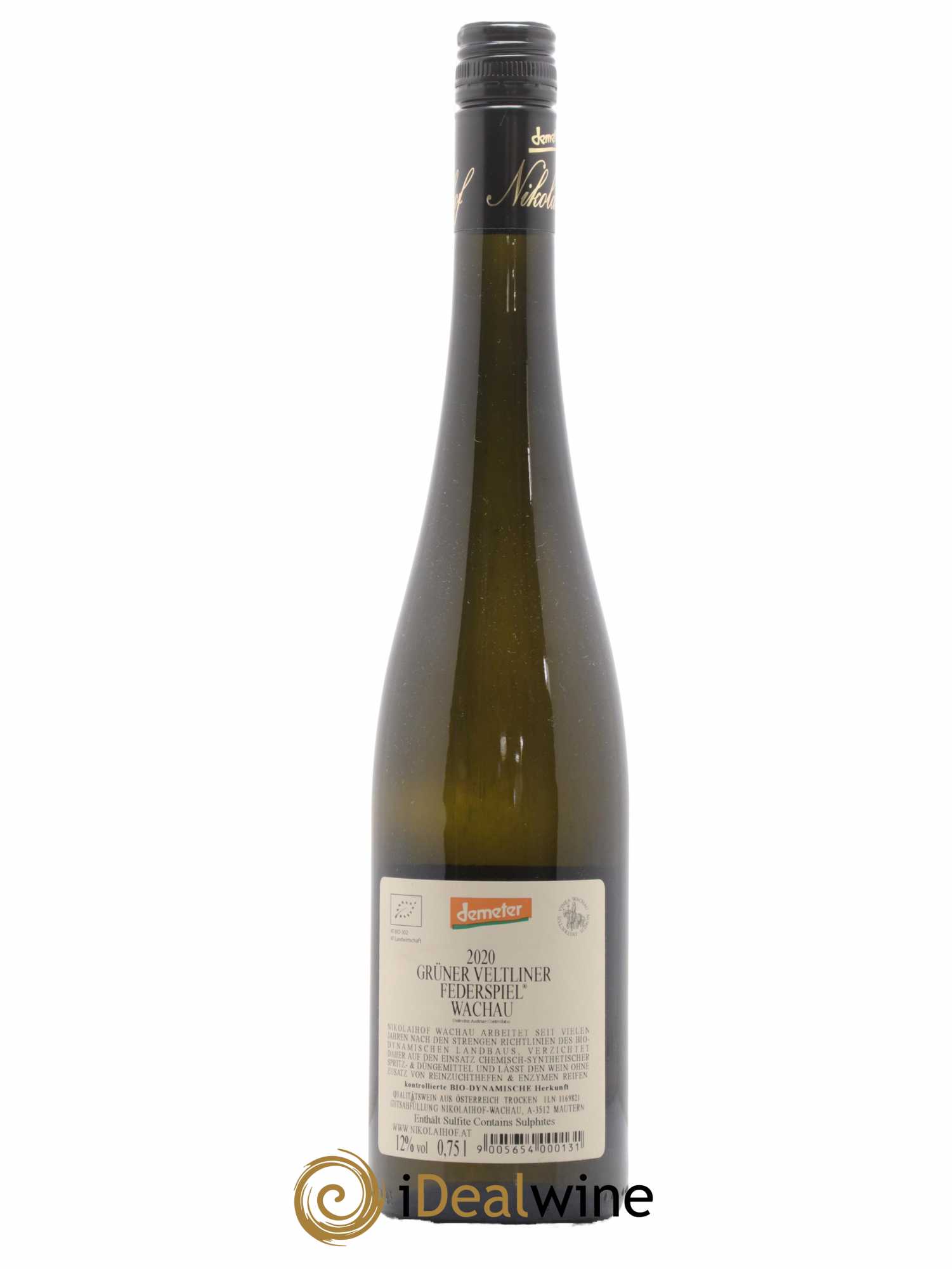 Autriche Wachau Gruner Veltiner Federspiel Nikolaihof 2020 - Lot de 1 bouteille - 1