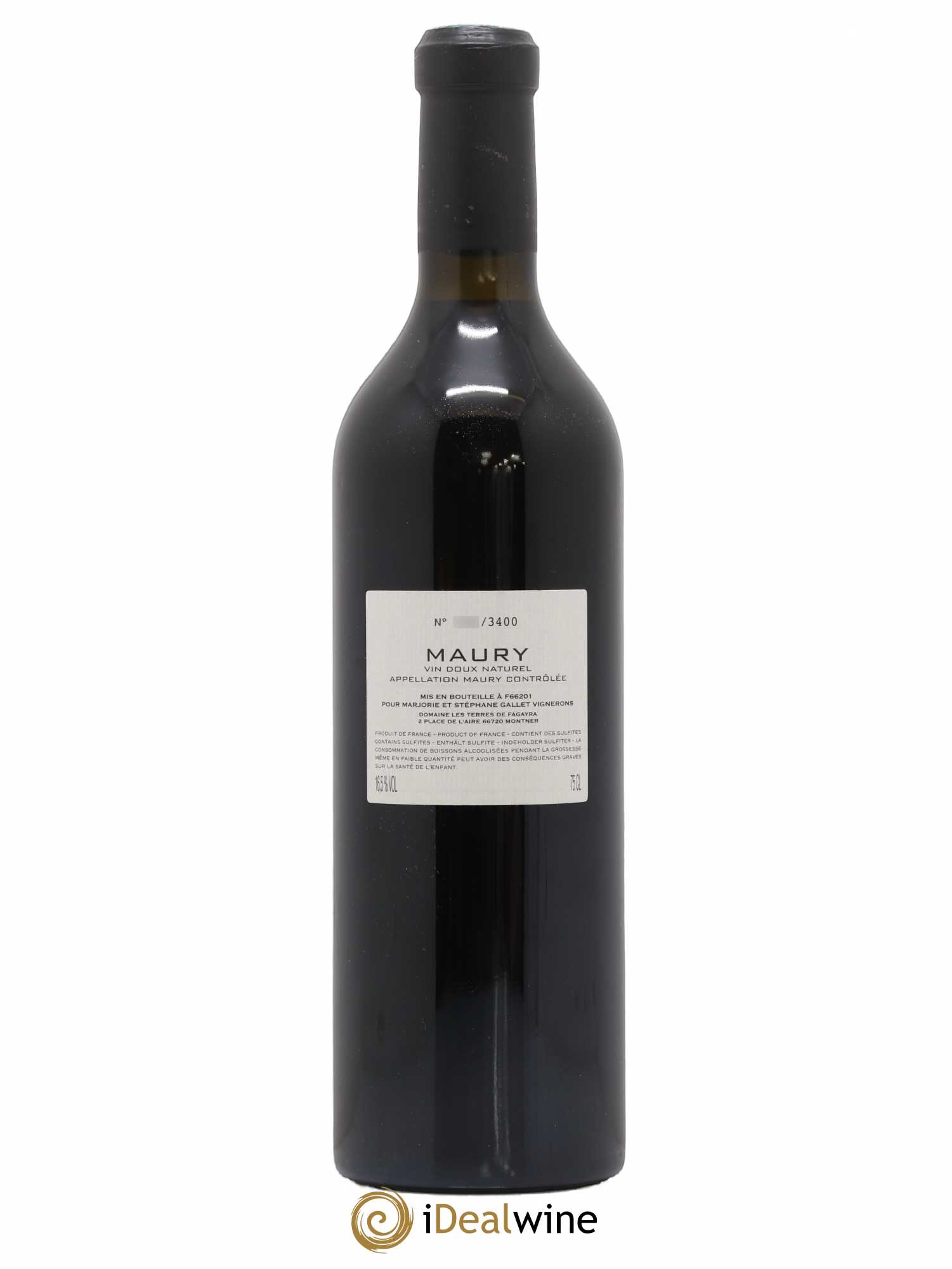 Maury Vin Doux Naturel Terres de Fagayra 2010 - Lot de 1 bouteille - 1