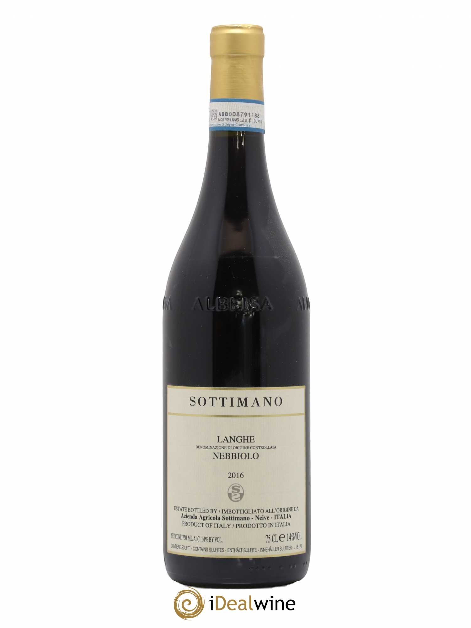 Langhe DOC Nebbiolo Sottimano 2016 - Lot de 1 bouteille - 0