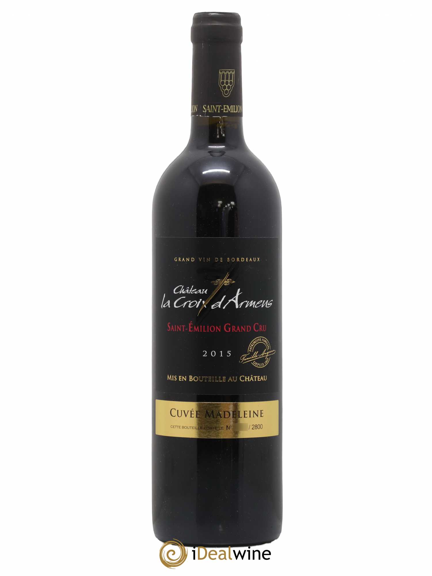 Saint-Émilion Grand Cru Cuvée Madeleine Château La Croix d'Armens (sans prix de réserve) 2015 - Posten von 1 Flasche - 0