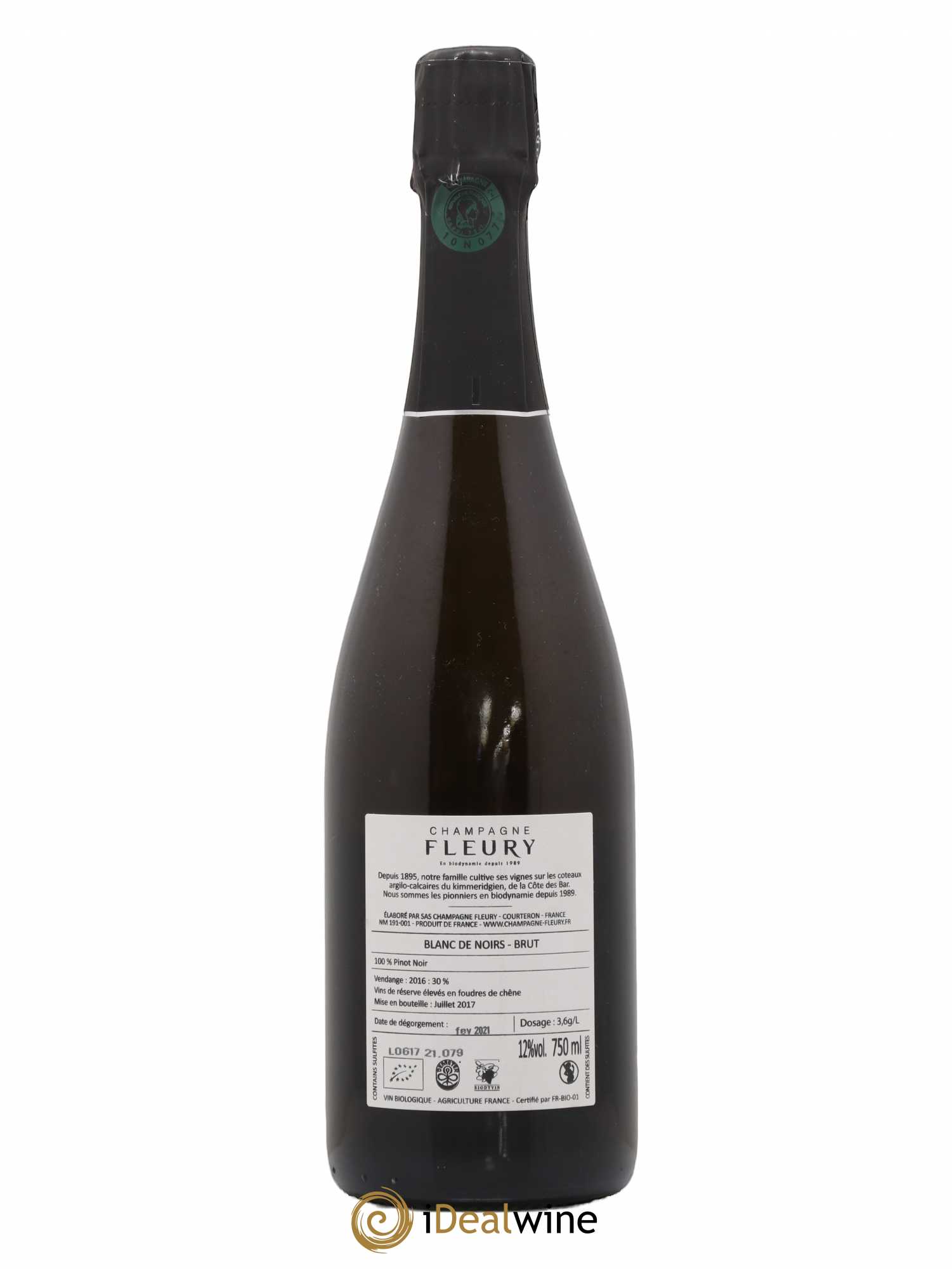 Blanc de Noirs Brut Fleury 2016 - Lot de 1 bouteille - 1