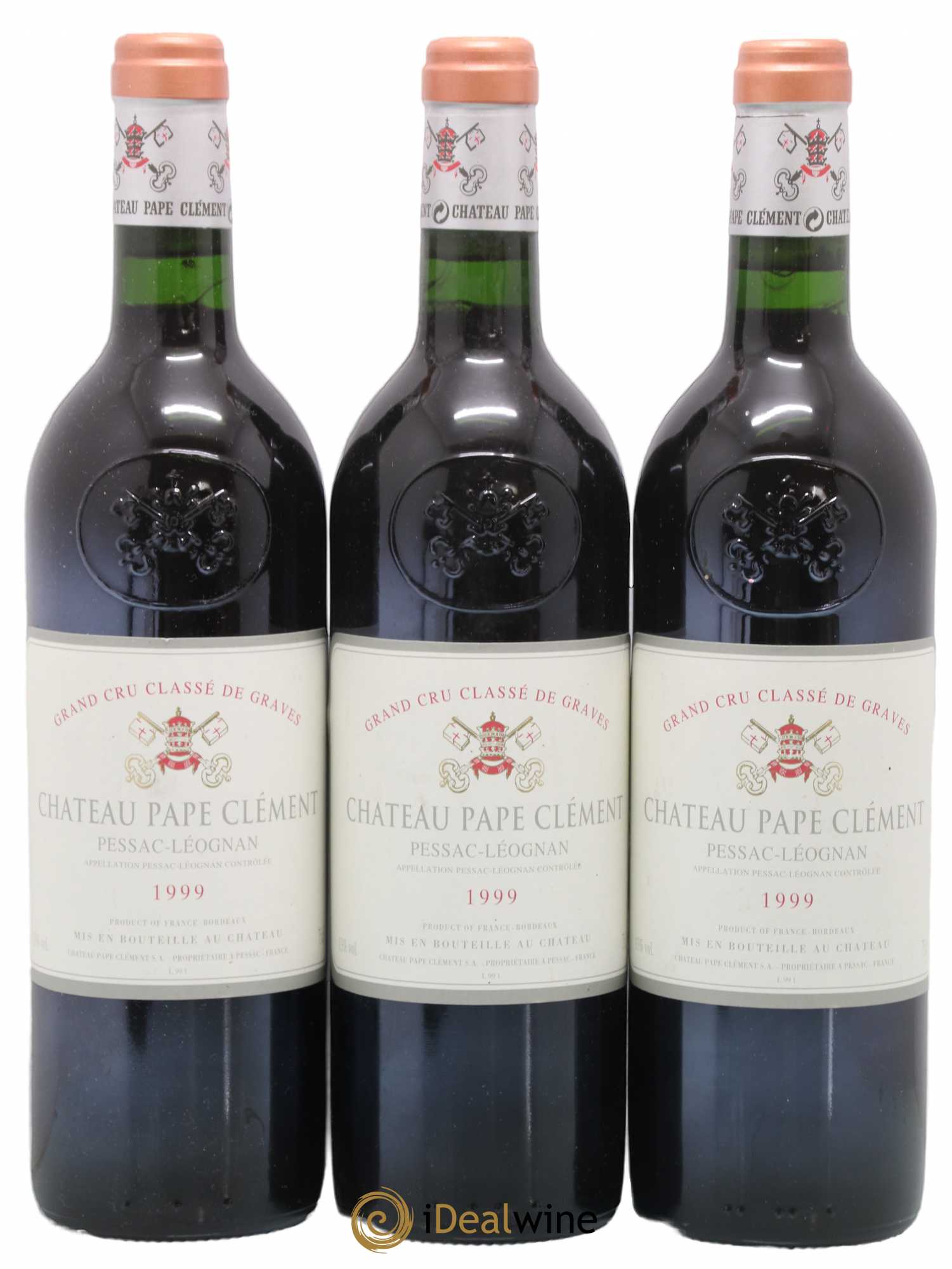 Château Pape Clément Cru Classé de Graves 1999 - Lot de 3 bouteilles - 0