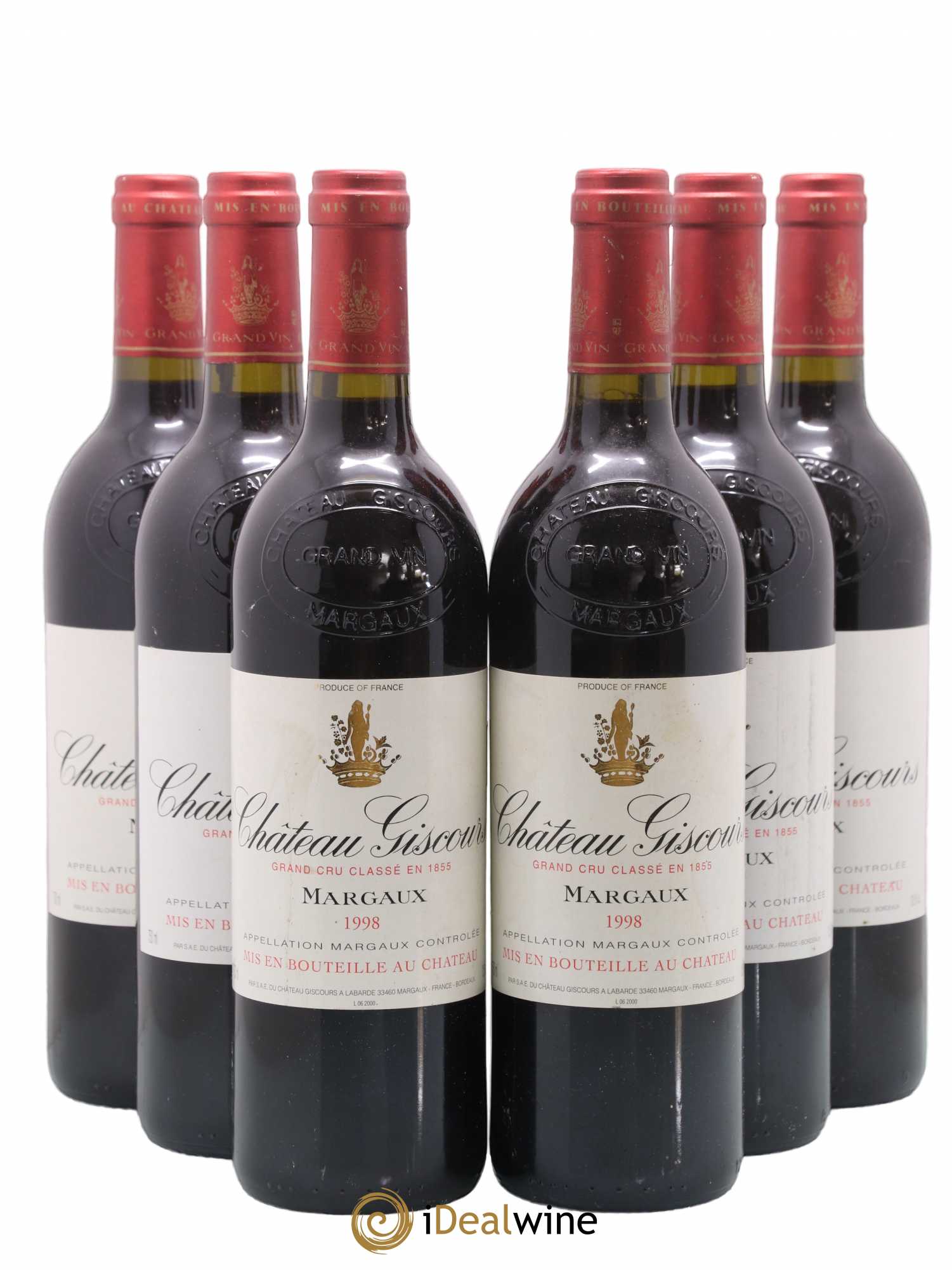 Château Giscours 3ème Grand Cru Classé 1998 - Lot de 6 bouteilles - 0