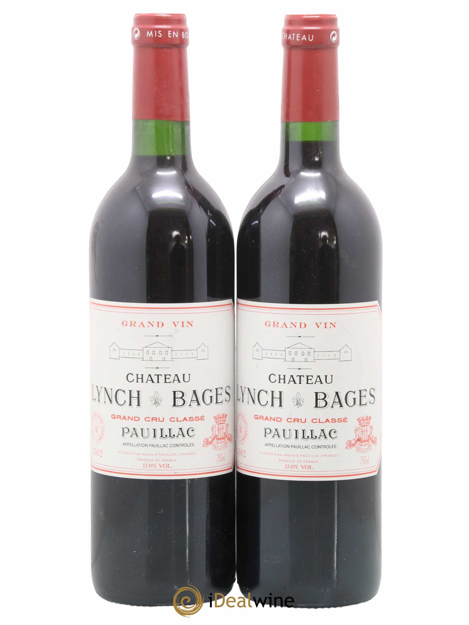 Château Lynch Bages 5ème Grand Cru Classé 2002 - Lot de 2 bouteilles - 0