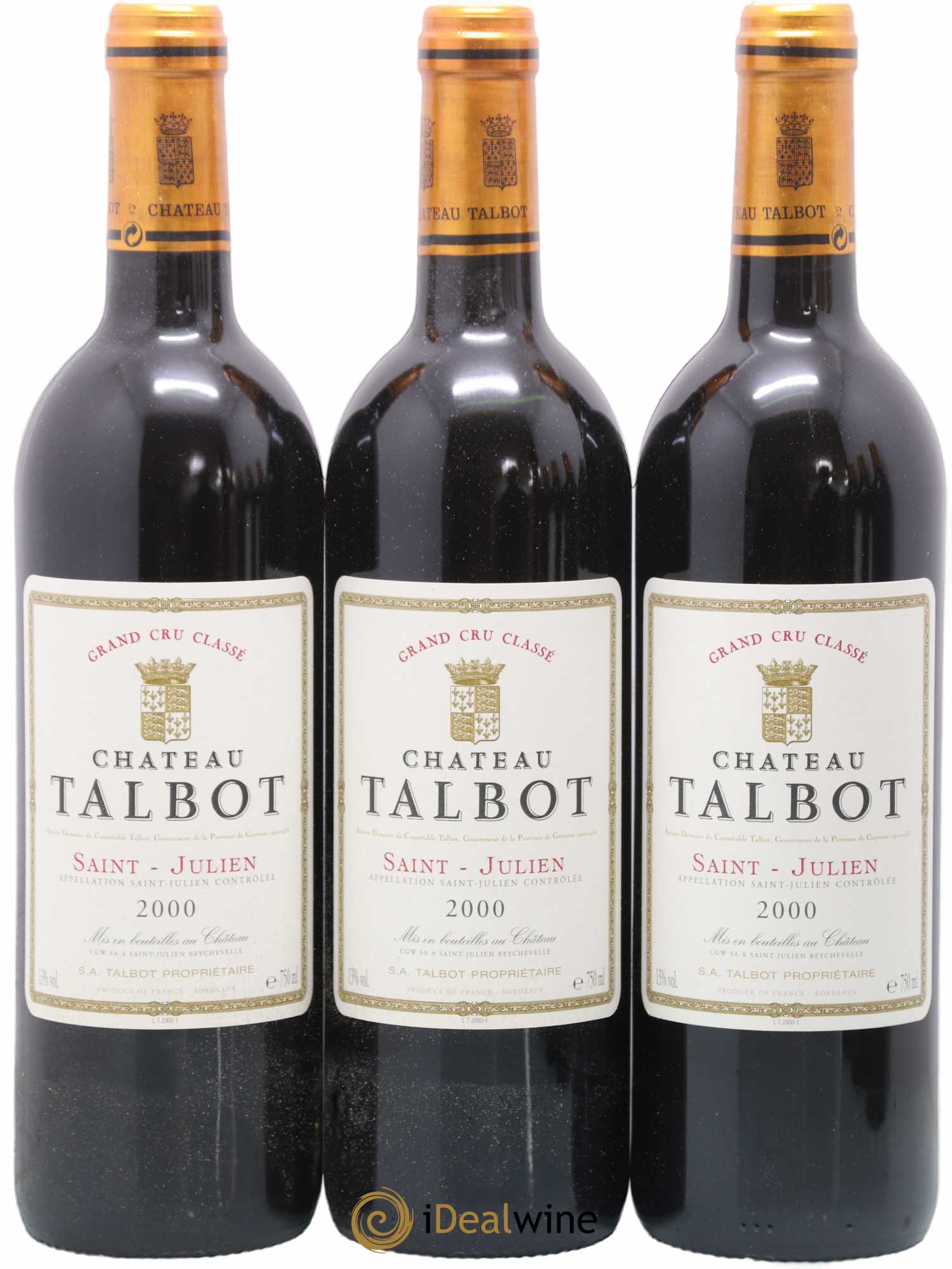 Château Talbot 4ème Grand Cru Classé 2000 - Lot de 6 bouteilles - 1