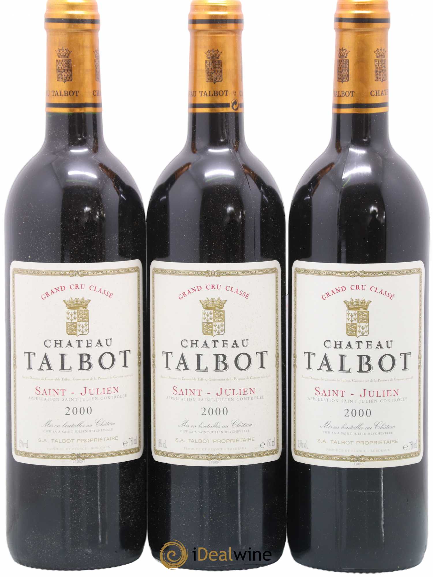 Château Talbot 4ème Grand Cru Classé 2000 - Lot de 6 bouteilles - 2
