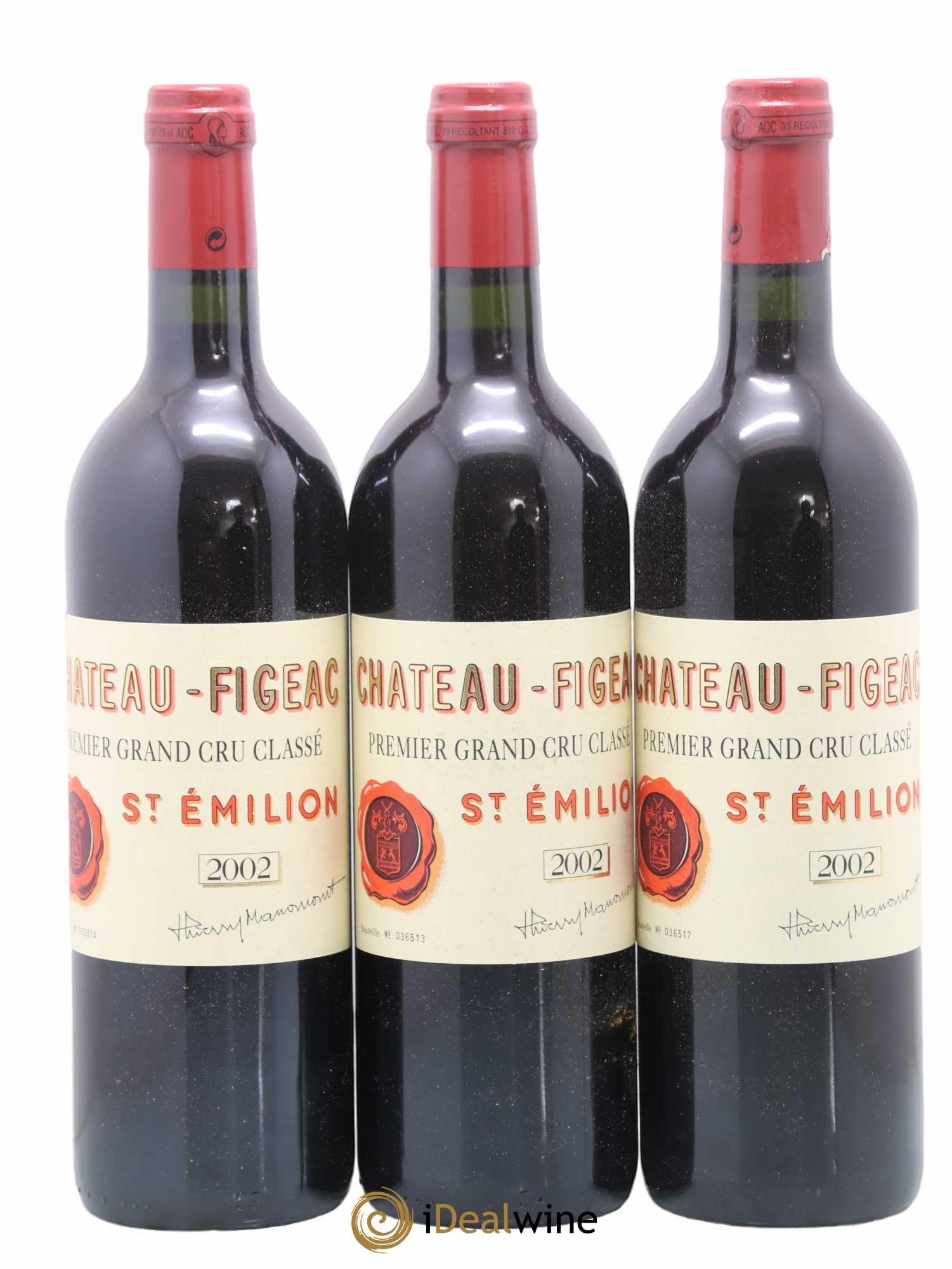 Château Figeac 1er Grand Cru Classé A 2002 - Lot de 12 bouteilles - 1