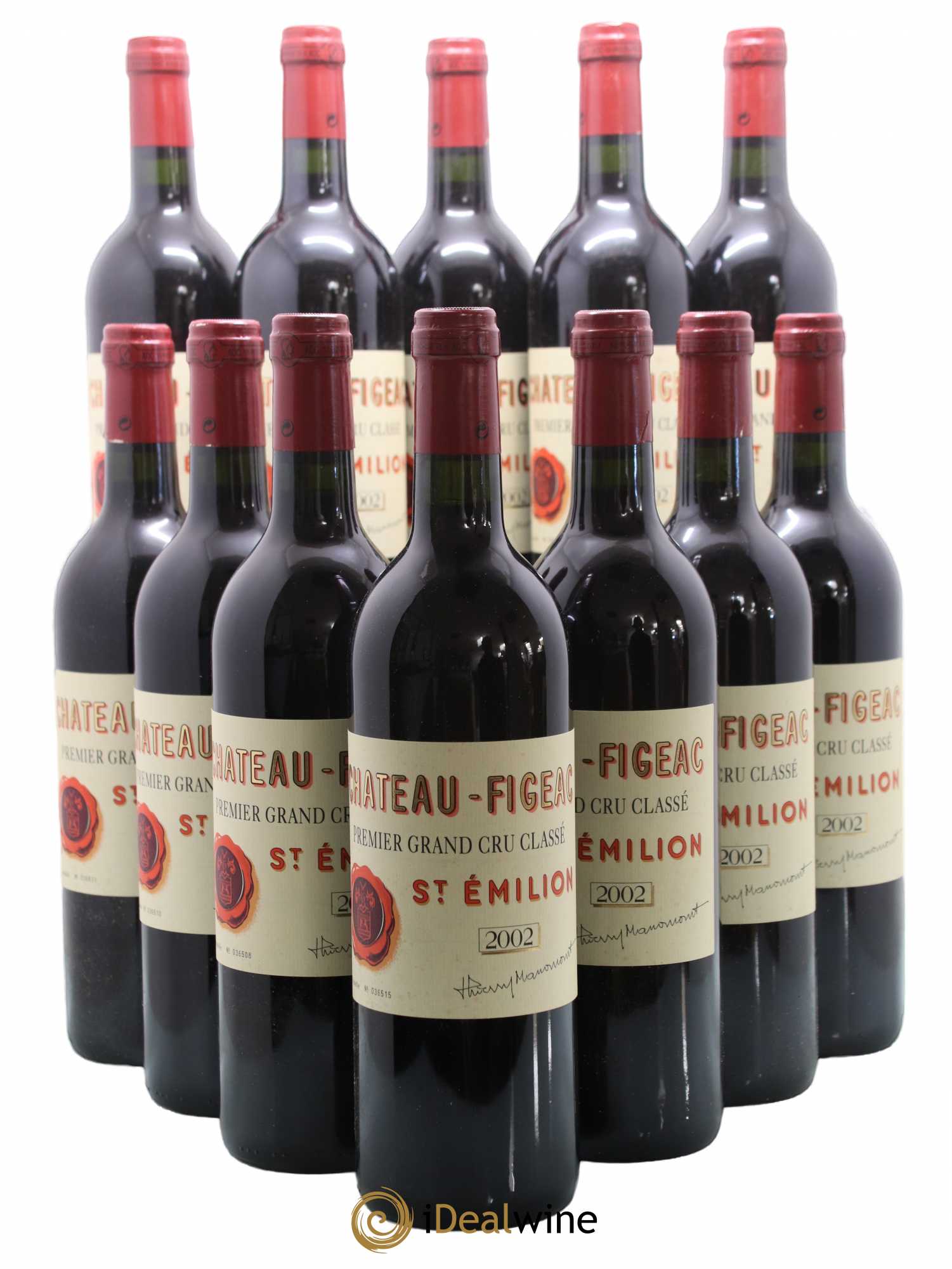 Château Figeac 1er Grand Cru Classé A 2002 - Lot de 12 bouteilles - 0