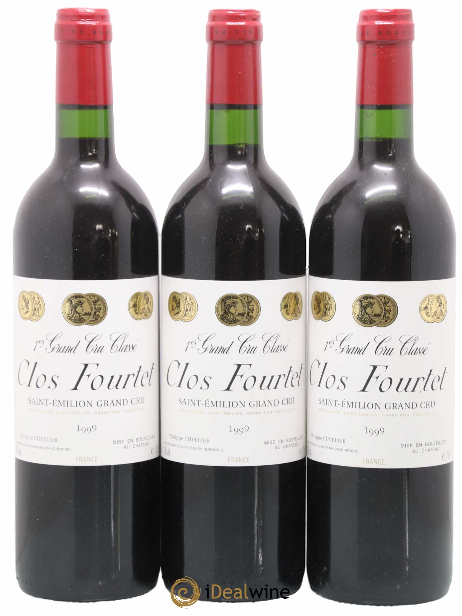 Clos Fourtet 1er Grand Cru Classé B 1999 - Lot de 3 bouteilles - 0
