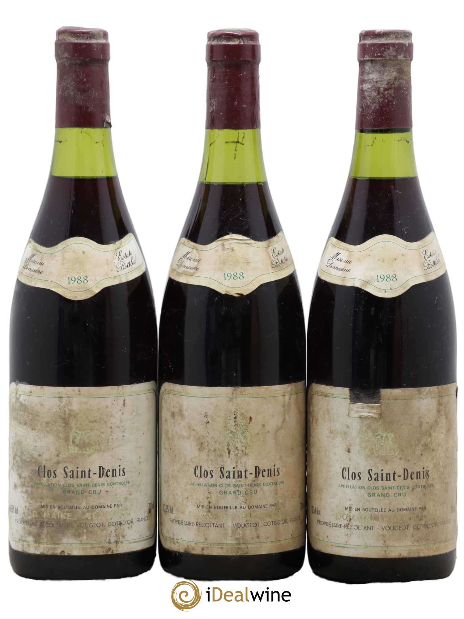 Clos Saint-Denis Grand Cru Bertagna 1988 - Lot de 3 bouteilles - 0