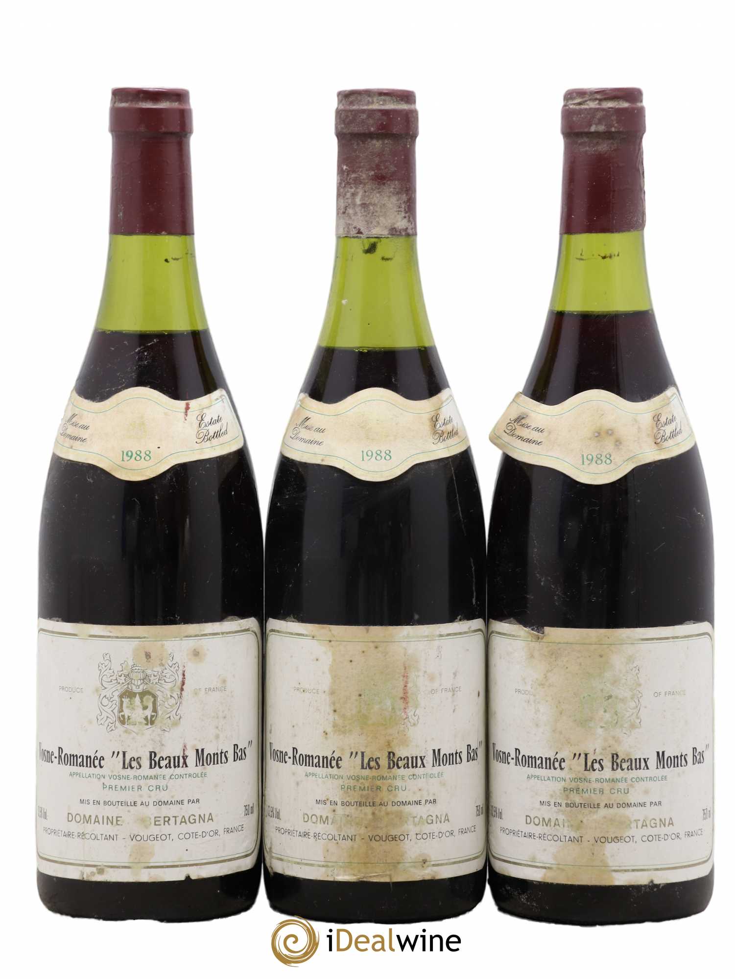 Vosne-Romanée 1er Cru Les Beaux-Monts Bertagna 1988 - Lot de 3 bouteilles - 0