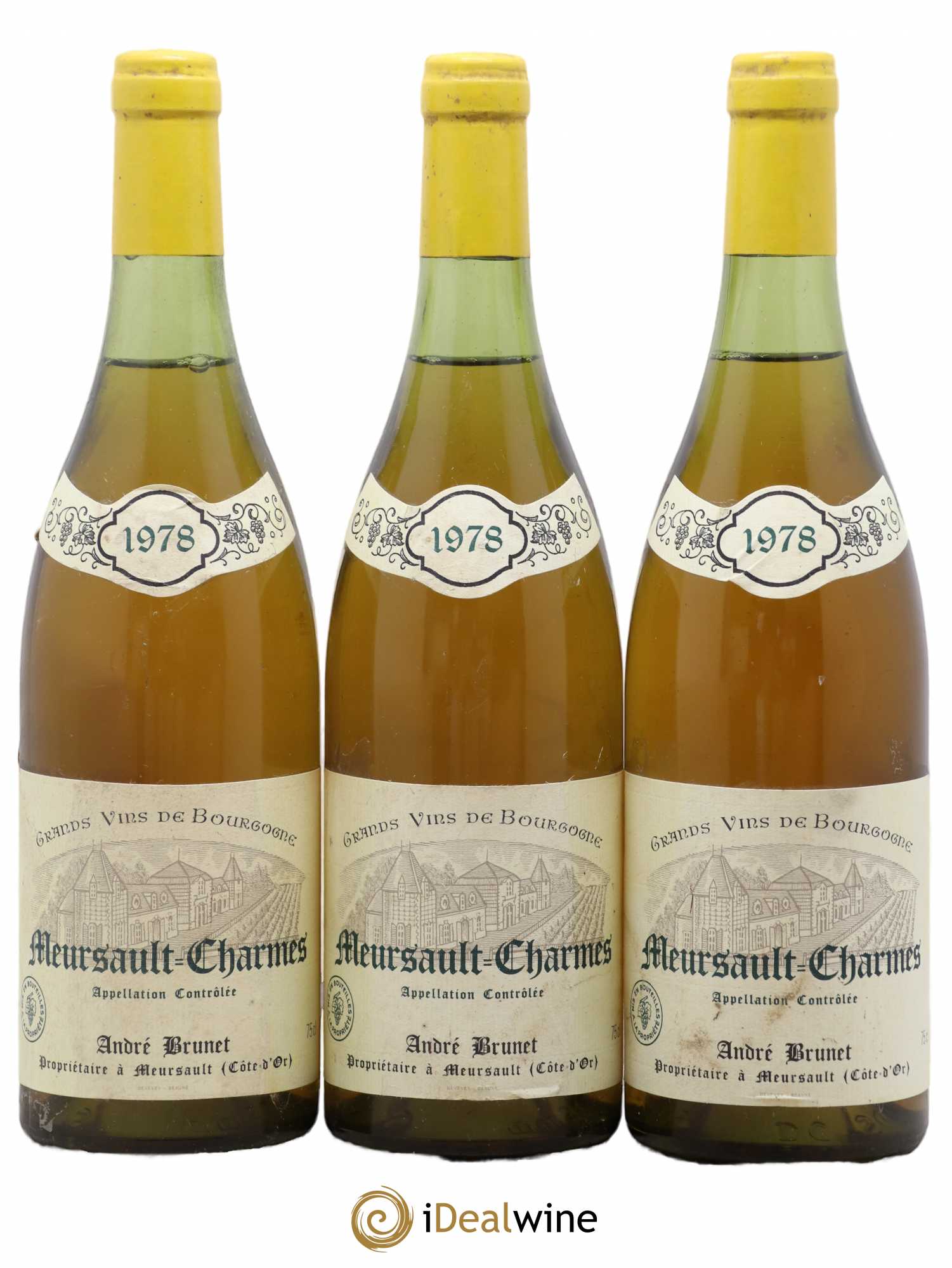 Meursault 1er Cru Charmes André Brunet 1978 - Posten von 3 Flaschen - 0