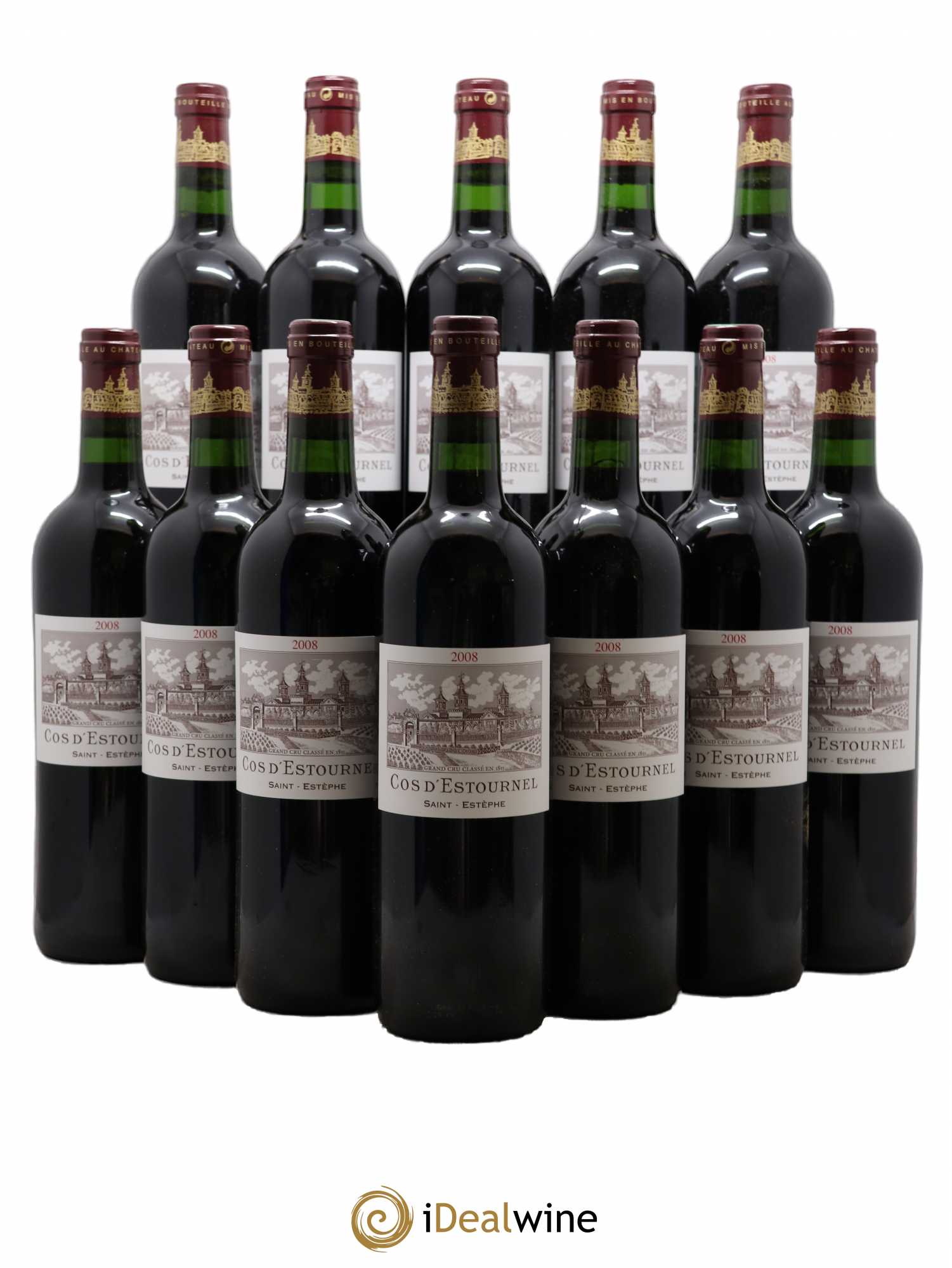 Cos d'Estournel 2ème Grand Cru Classé 2008 - Lot de 12 bouteilles - 0