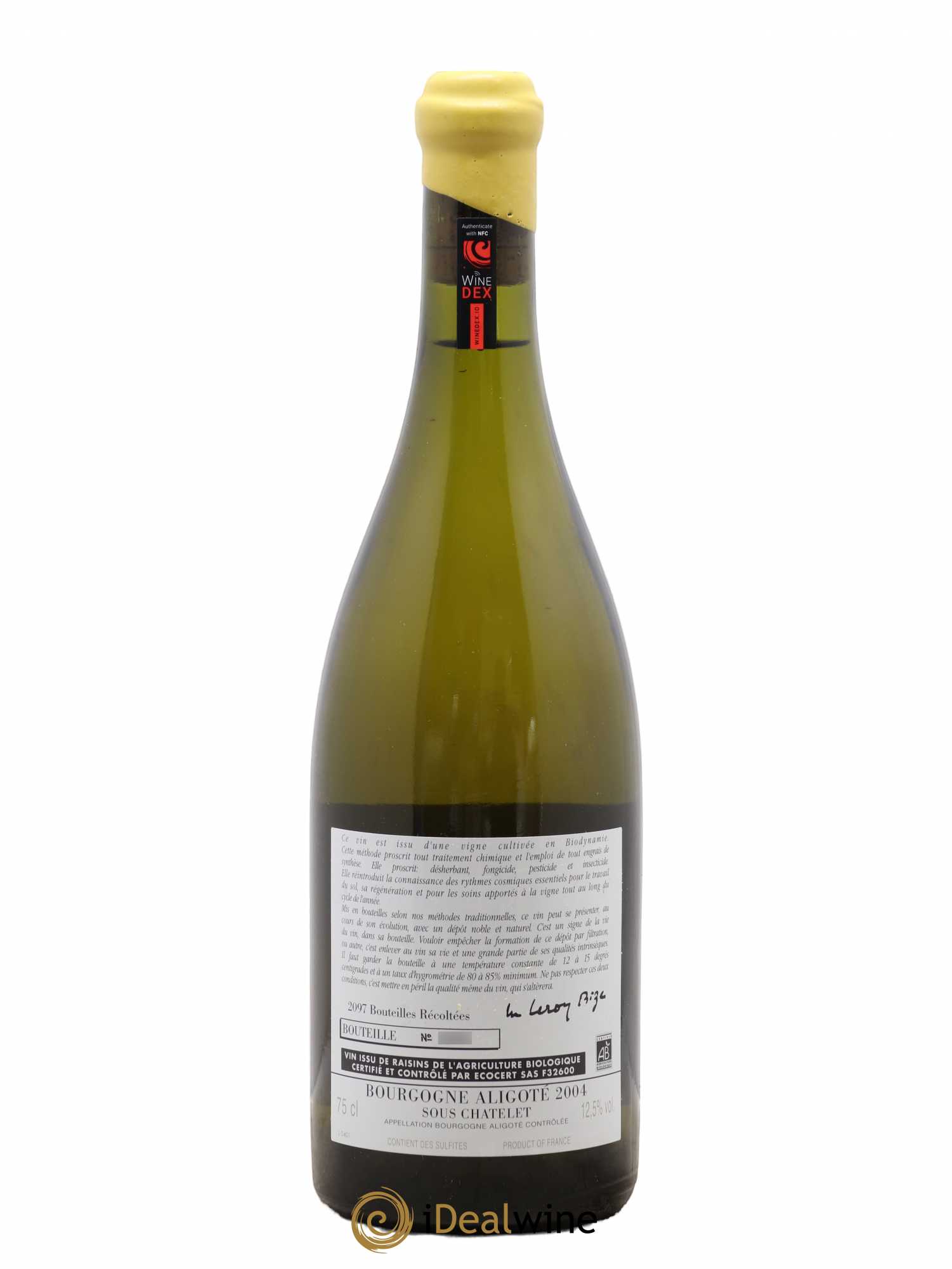 Bourgogne Aligoté Sous Chatelet d'Auvenay (Domaine) 2004 - Lot de 1 bouteille - 1
