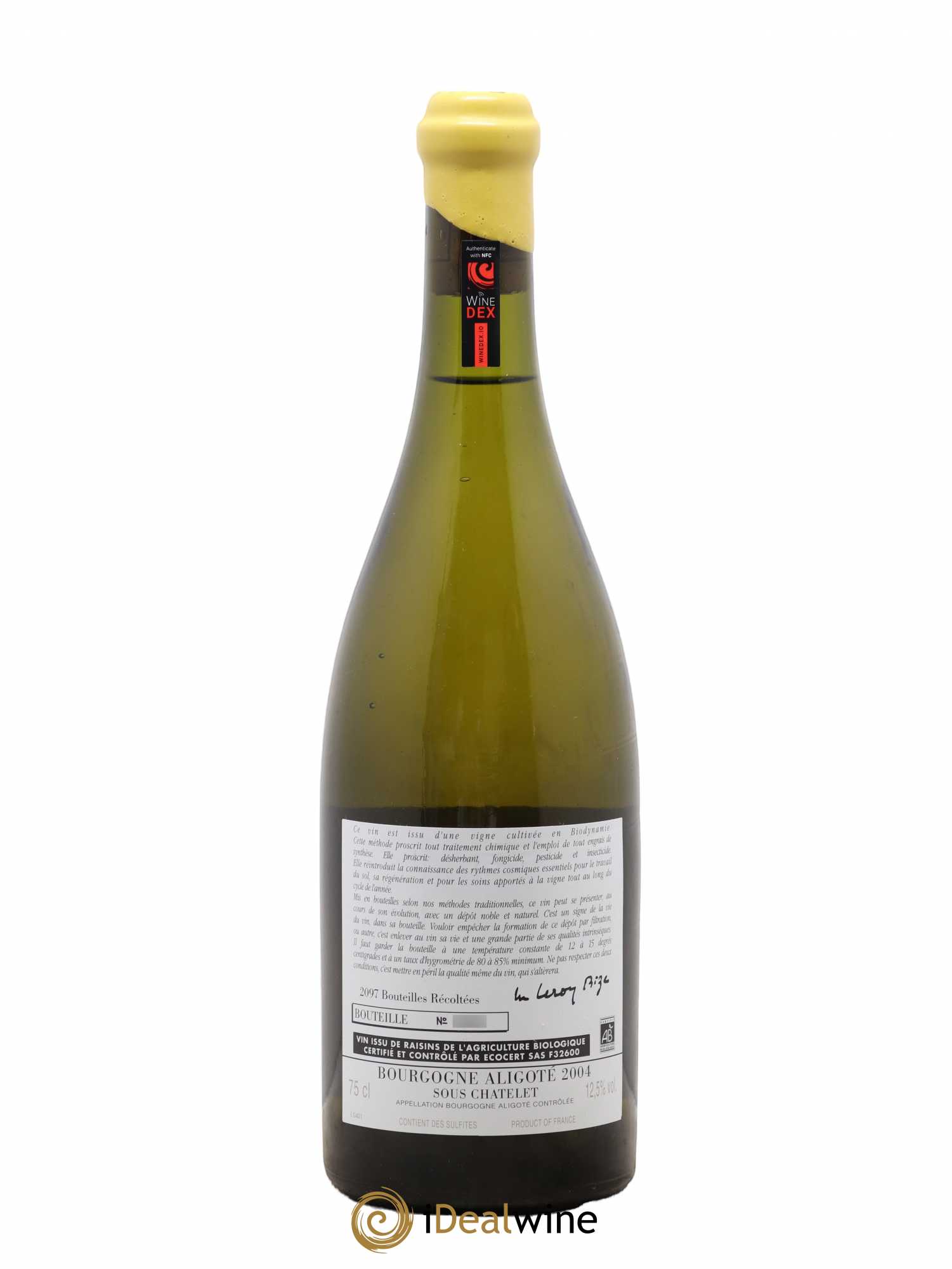 Bourgogne Aligoté Sous Chatelet d'Auvenay (Domaine) 2004 - Lot de 1 bouteille - 1