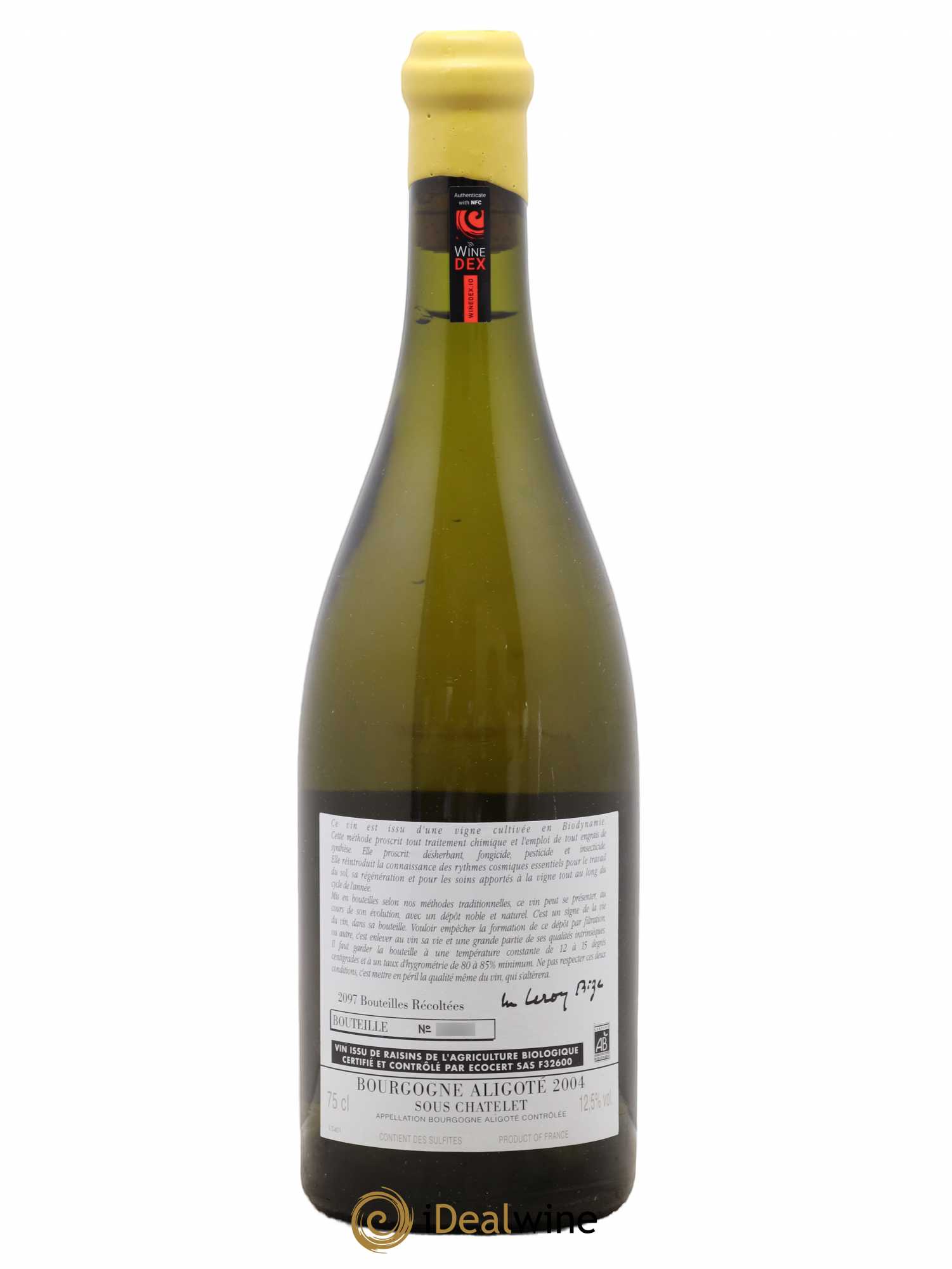 Bourgogne Aligoté Sous Chatelet d'Auvenay (Domaine) 2004 - Lot de 1 bouteille - 1