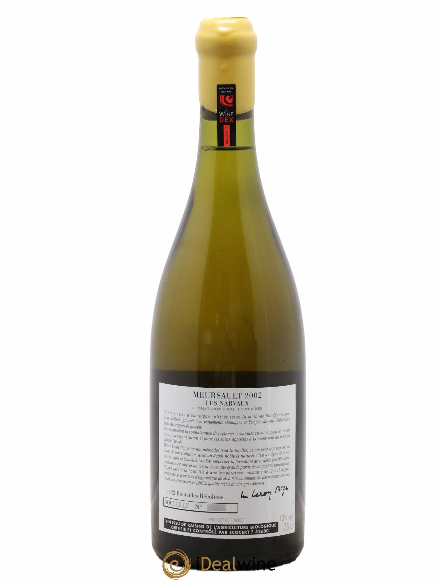 Meursault Les Narvaux d'Auvenay (Domaine) 2002 - Lot de 1 bouteille - 1