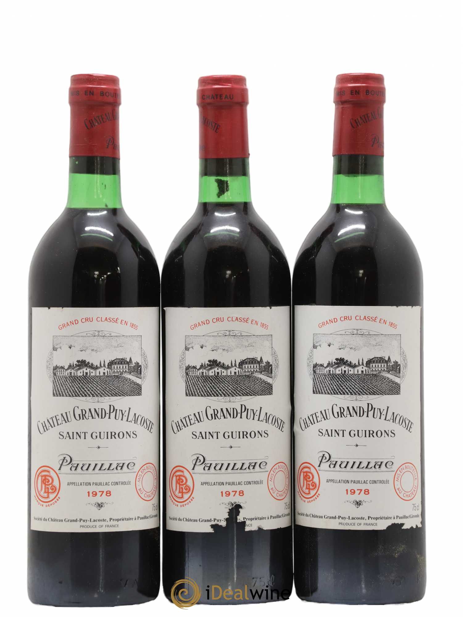 Château Grand Puy Lacoste 5ème Grand Cru Classé 1978 - Lotto di 12 bottiglie - 2