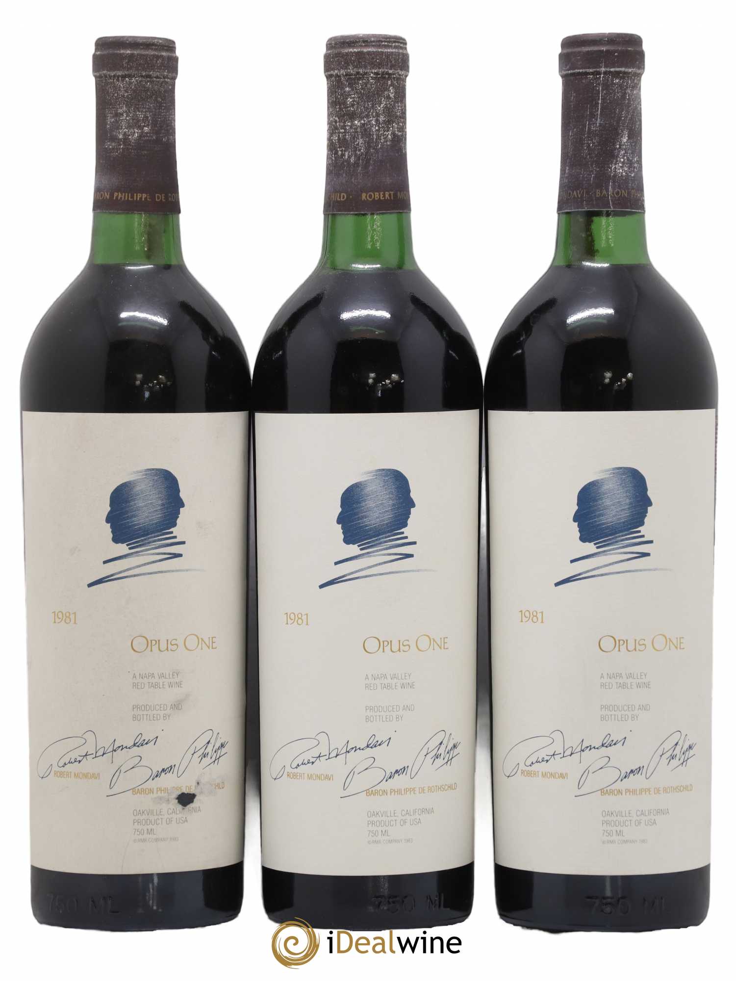 Napa Valley Opus One Robert Mondavi 1981 - Lot de 6 bouteilles - 1