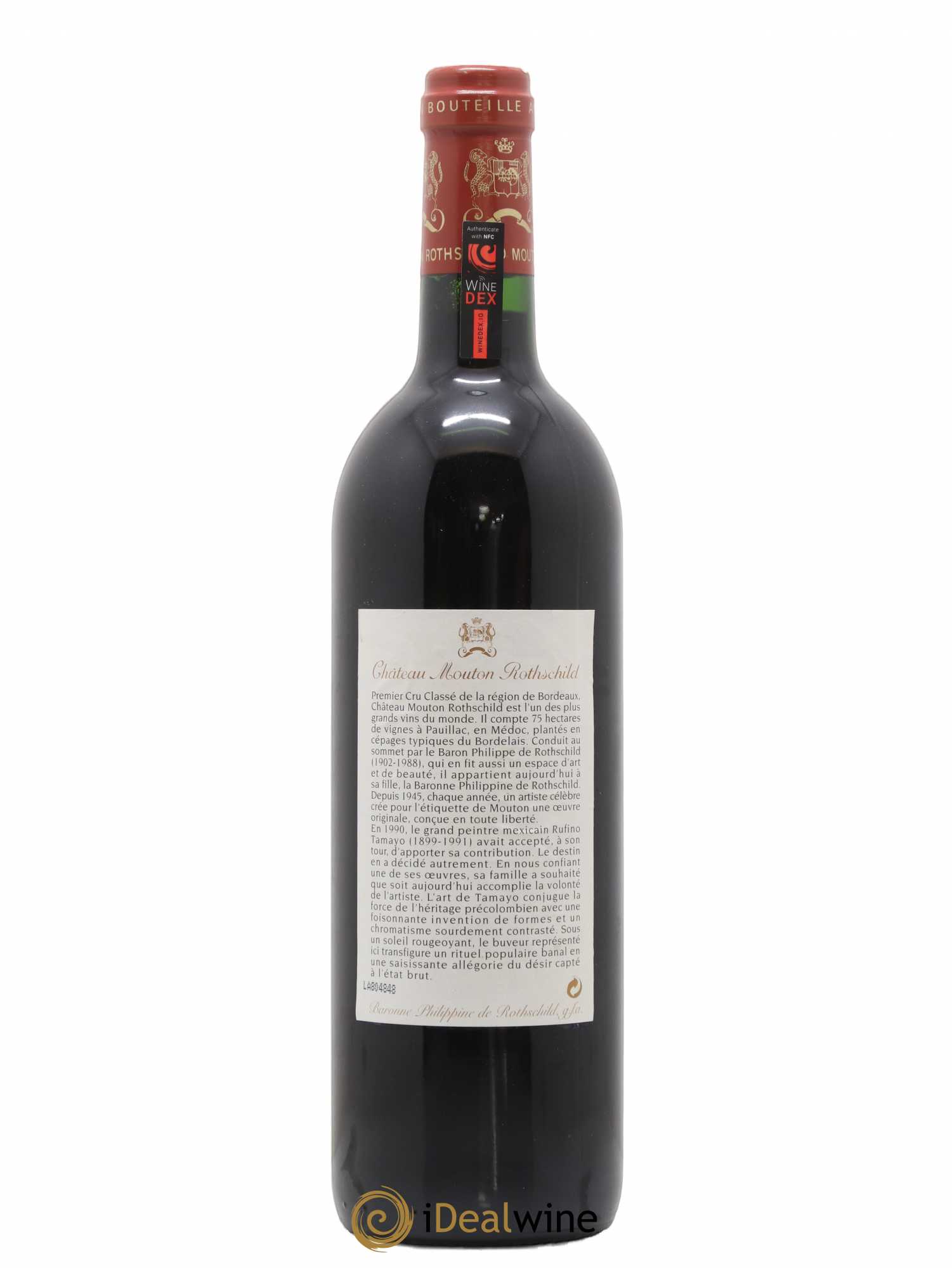 Château Mouton Rothschild 1er Grand Cru Classé 1998 - Lot de 1 bouteille - 1