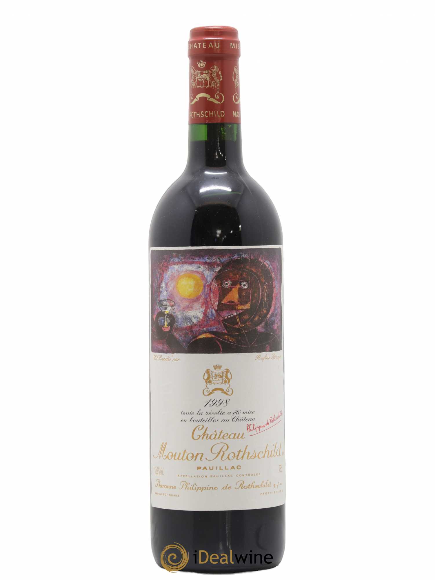 Château Mouton Rothschild 1er Grand Cru Classé 1998 - Lot de 1 bouteille - 0