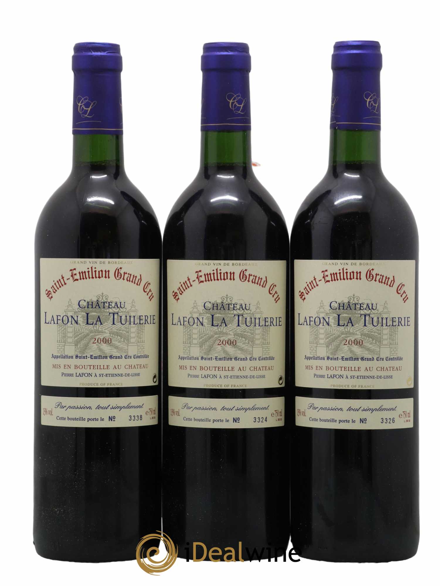 Saint-Émilion Grand Cru Château Lafon La Tuilerie 2000 - Lot de 12 bouteilles - 2