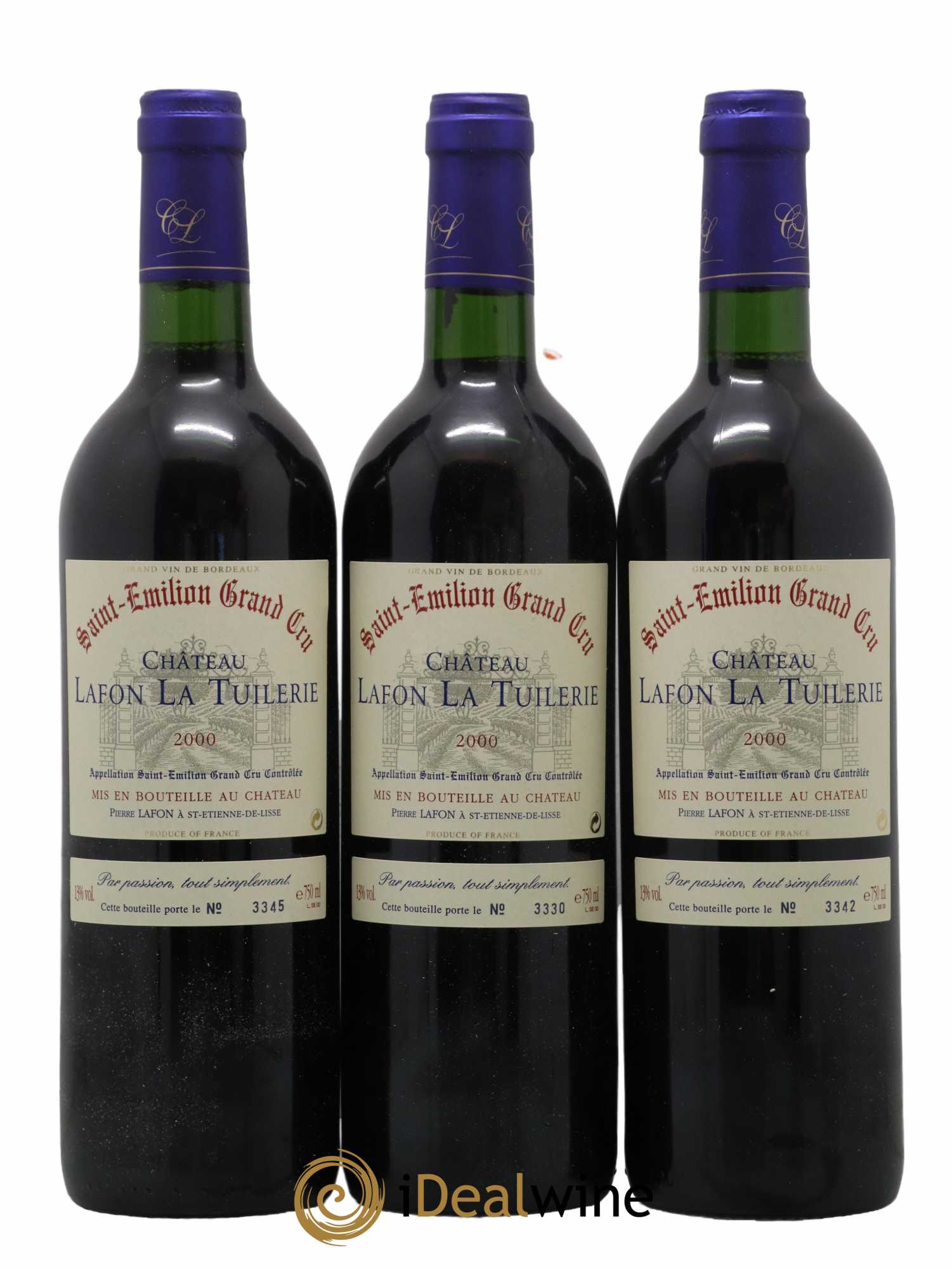Saint-Émilion Grand Cru Château Lafon La Tuilerie 2000 - Lot de 12 bouteilles - 3