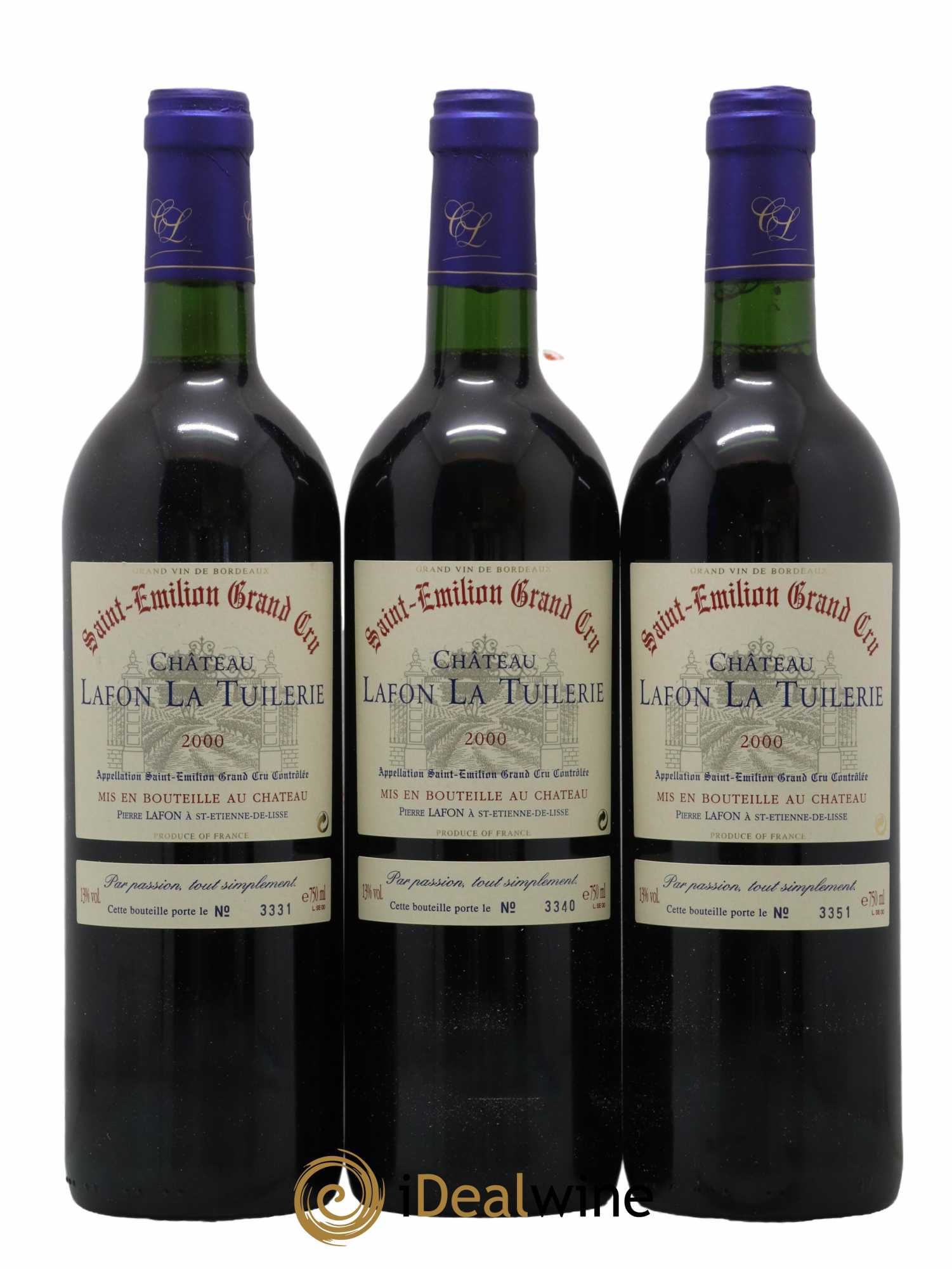Saint-Émilion Grand Cru Château Lafon La Tuilerie 2000 - Lot de 12 bouteilles - 4