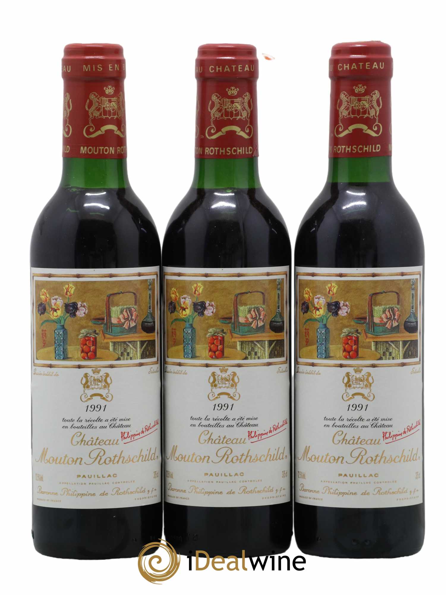 Château Mouton Rothschild 1er Grand Cru Classé 1991 - Lot de 12 demi bouteilles - 5