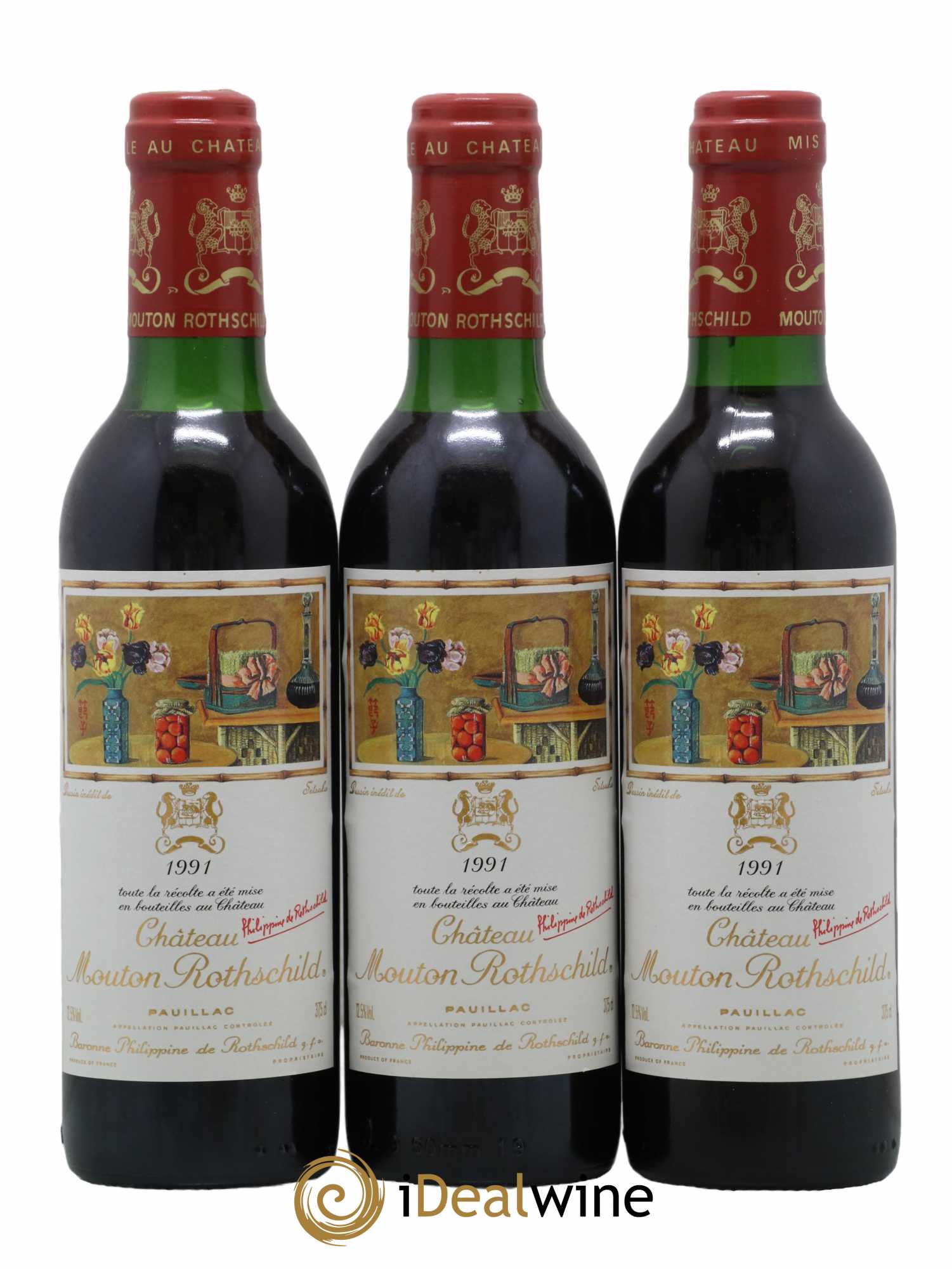 Château Mouton Rothschild 1er Grand Cru Classé 1991 - Lot de 12 demi bouteilles - 7
