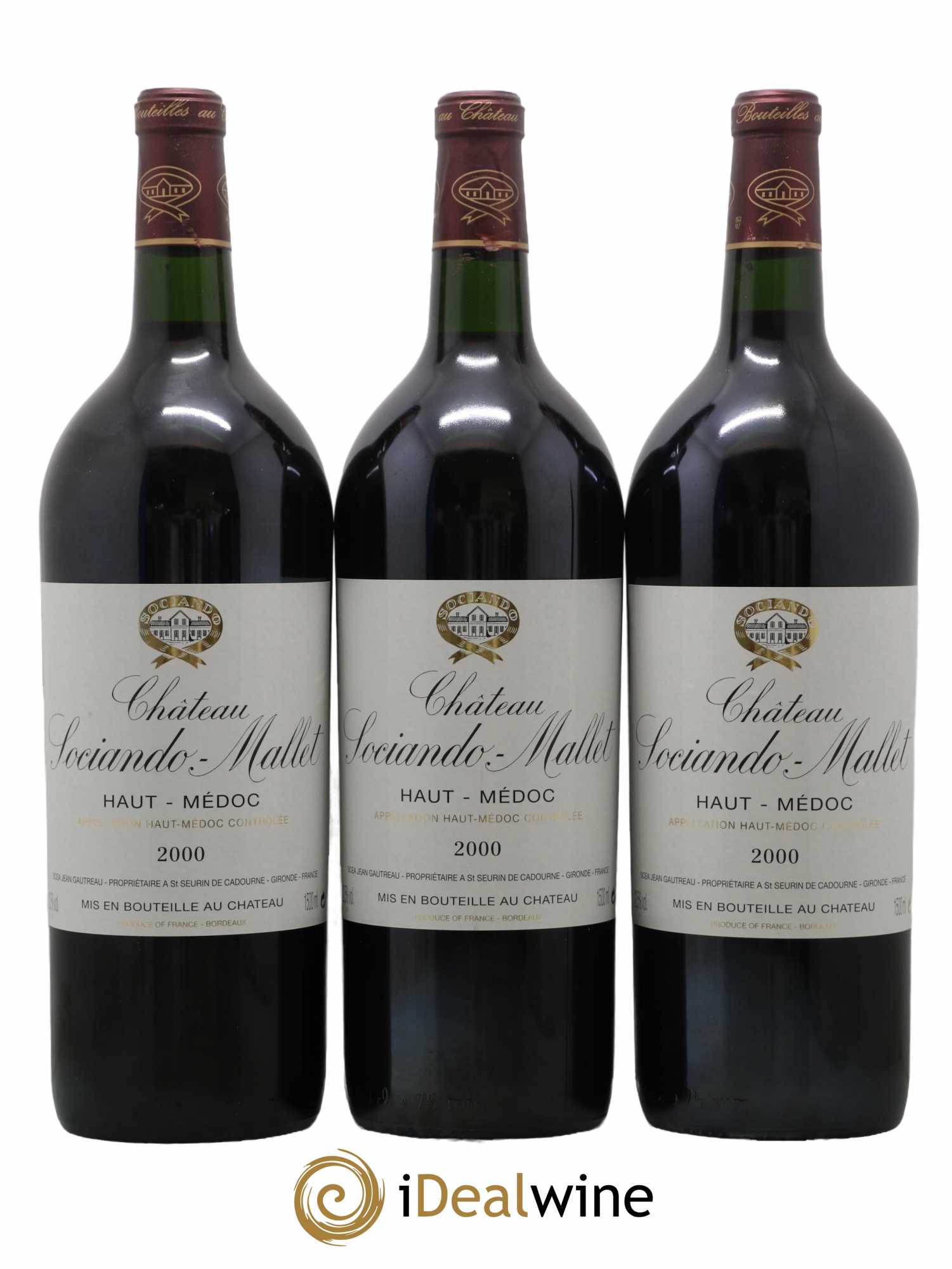 Château Sociando Mallet 2000 - Lot de 6 magnums - 1
