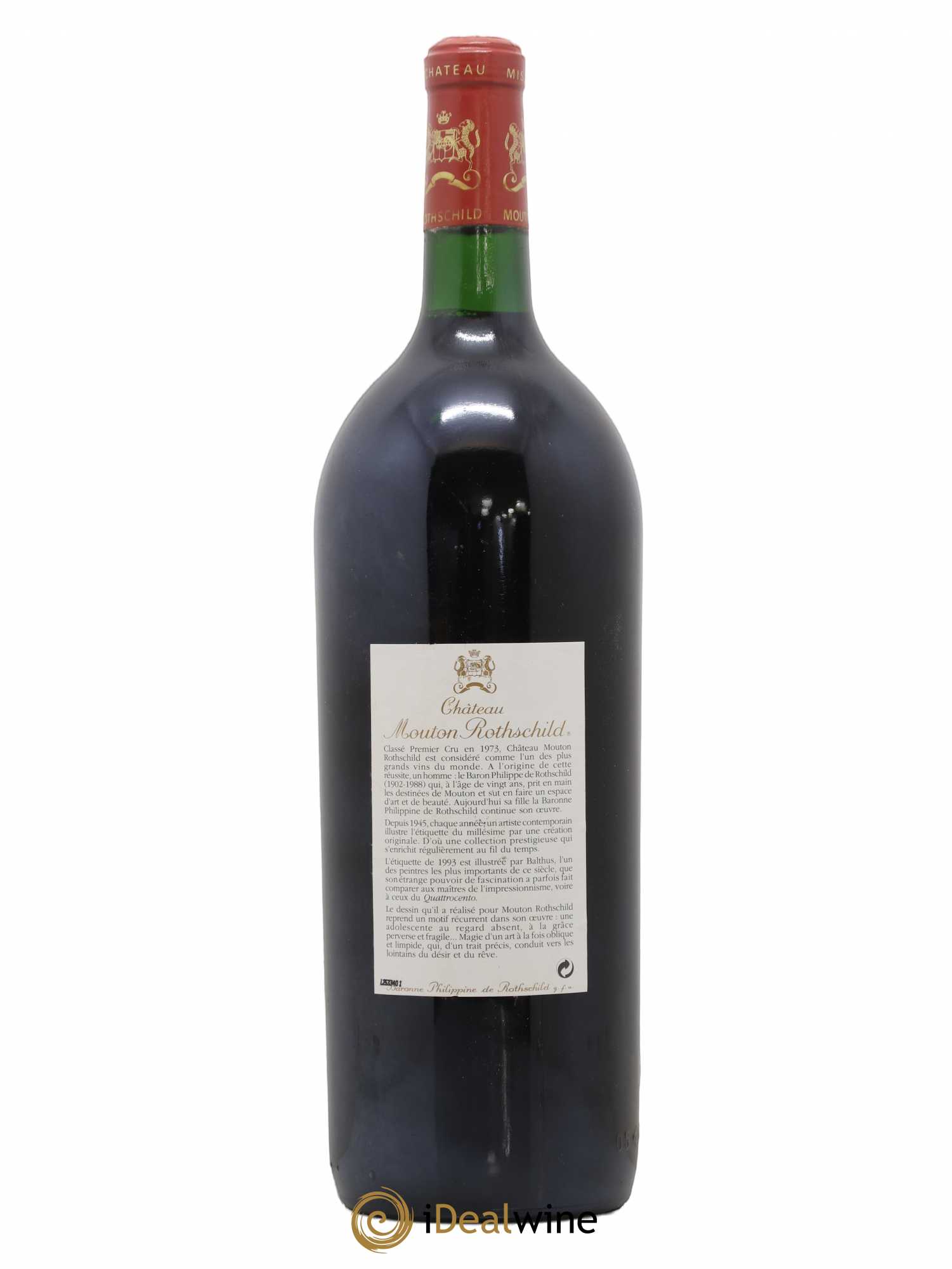 Château Mouton Rothschild 1er Grand Cru Classé 1993 - Lot de 1 magnum - 1