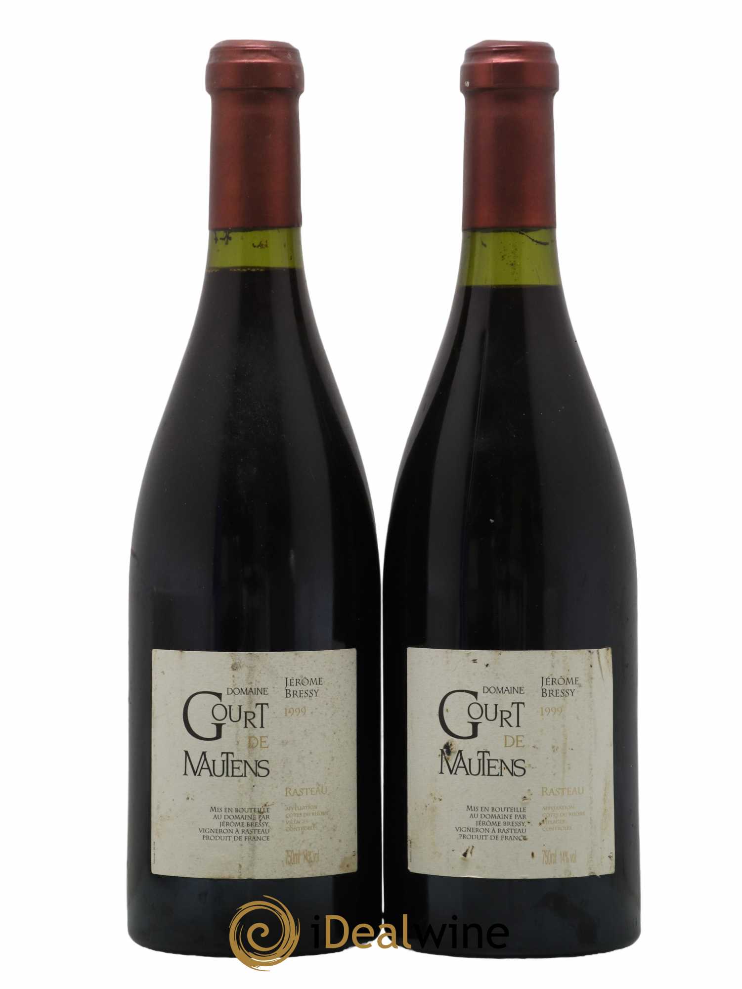Rasteau Domaine Gourt de Mautens - Jérôme Bressy 1999 - Lot de 2 bouteilles - 0