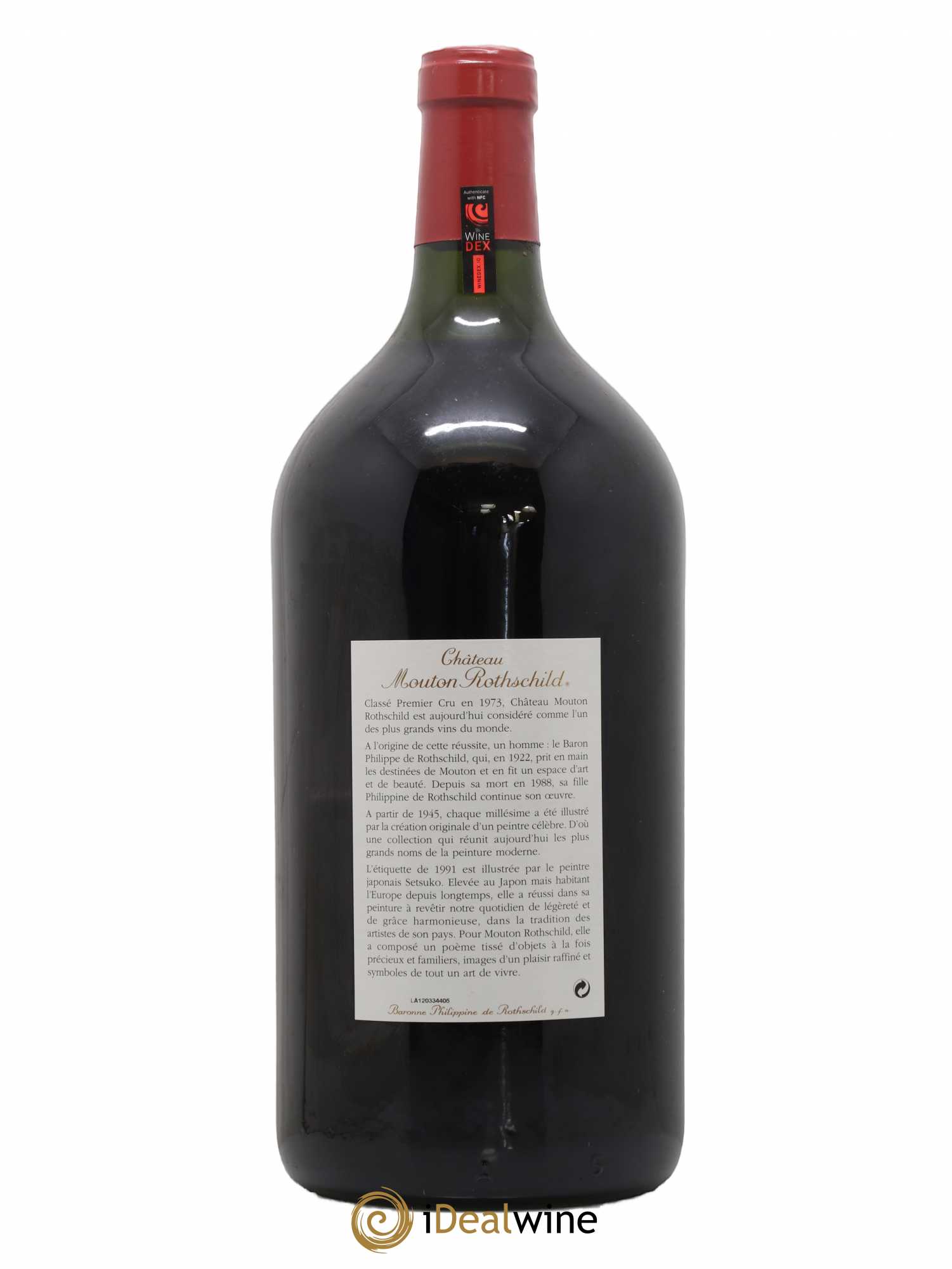 Château Mouton Rothschild 1er Grand Cru Classé 1991 - Lot de 1 double magnum - 1