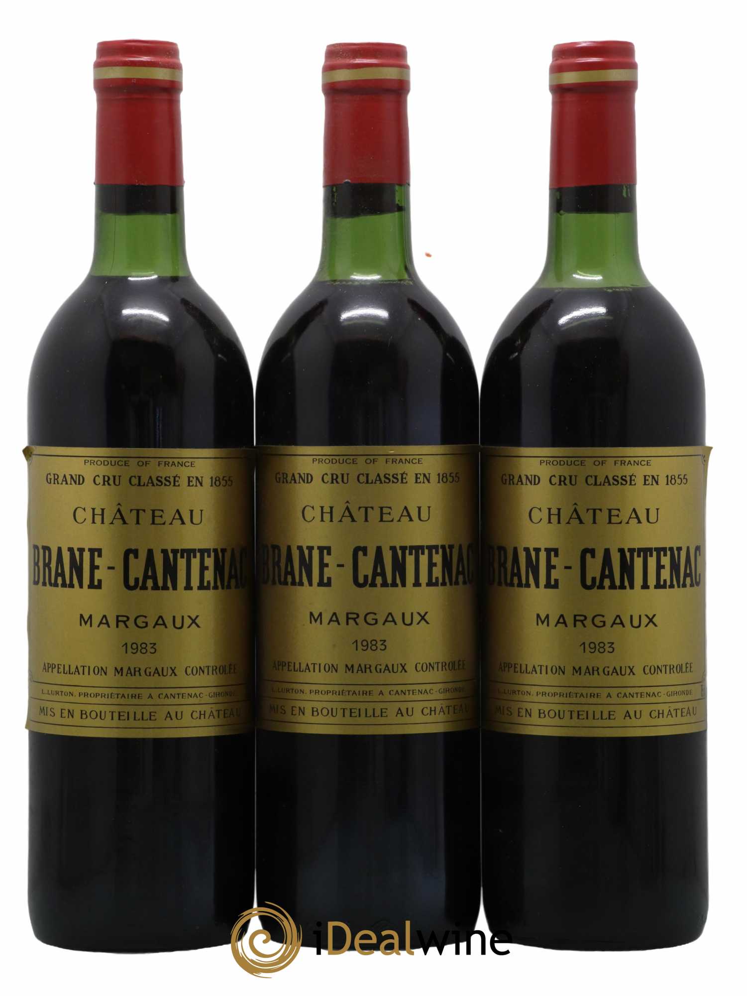 Château Brane Cantenac 2ème Grand Cru Classé 1983 - Lot de 3 bouteilles - 0