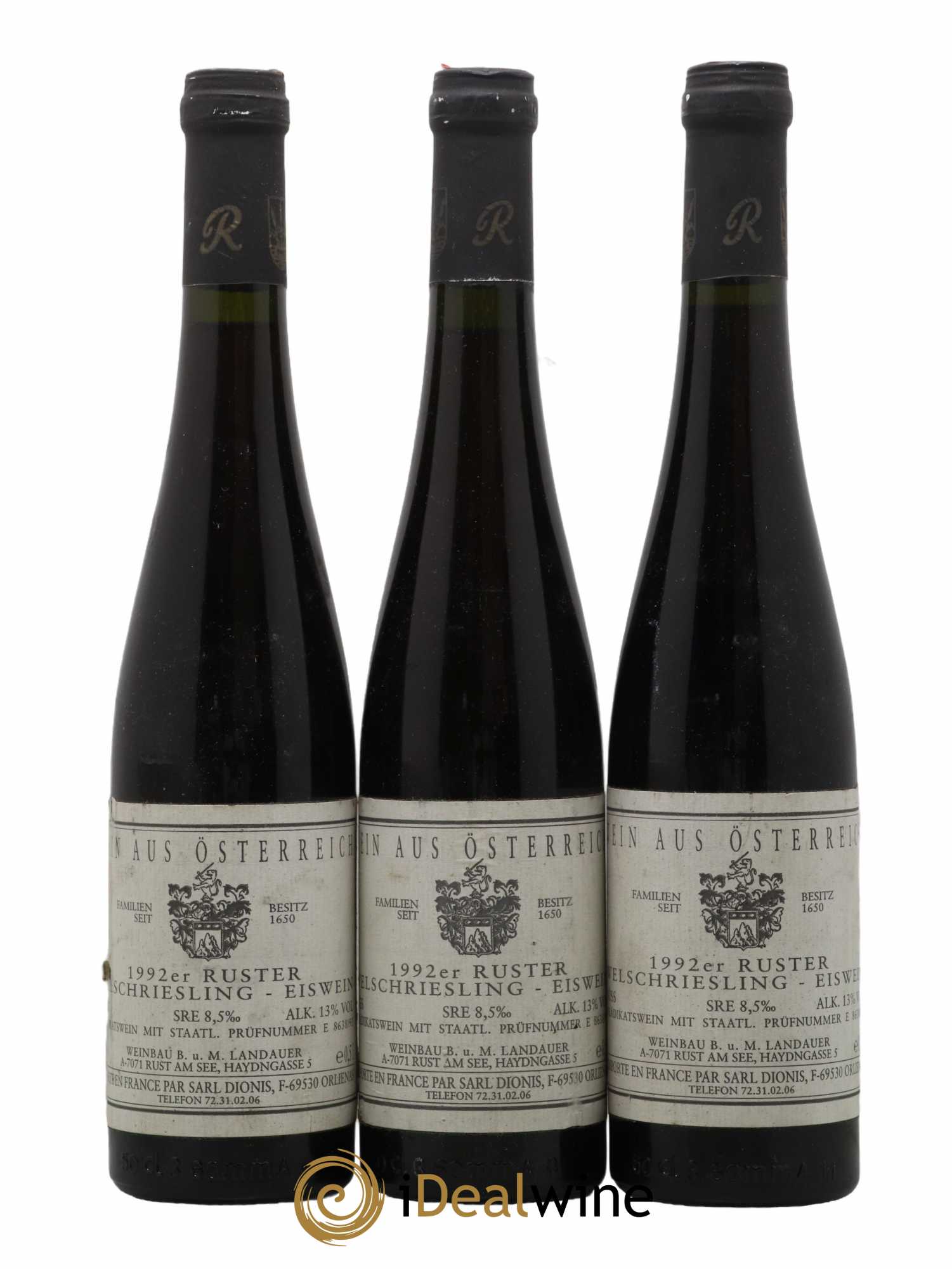 Autriche Ruster Welschriesling Eiswein Landauer 1992 - Lotto di 3 bottiglie - 0