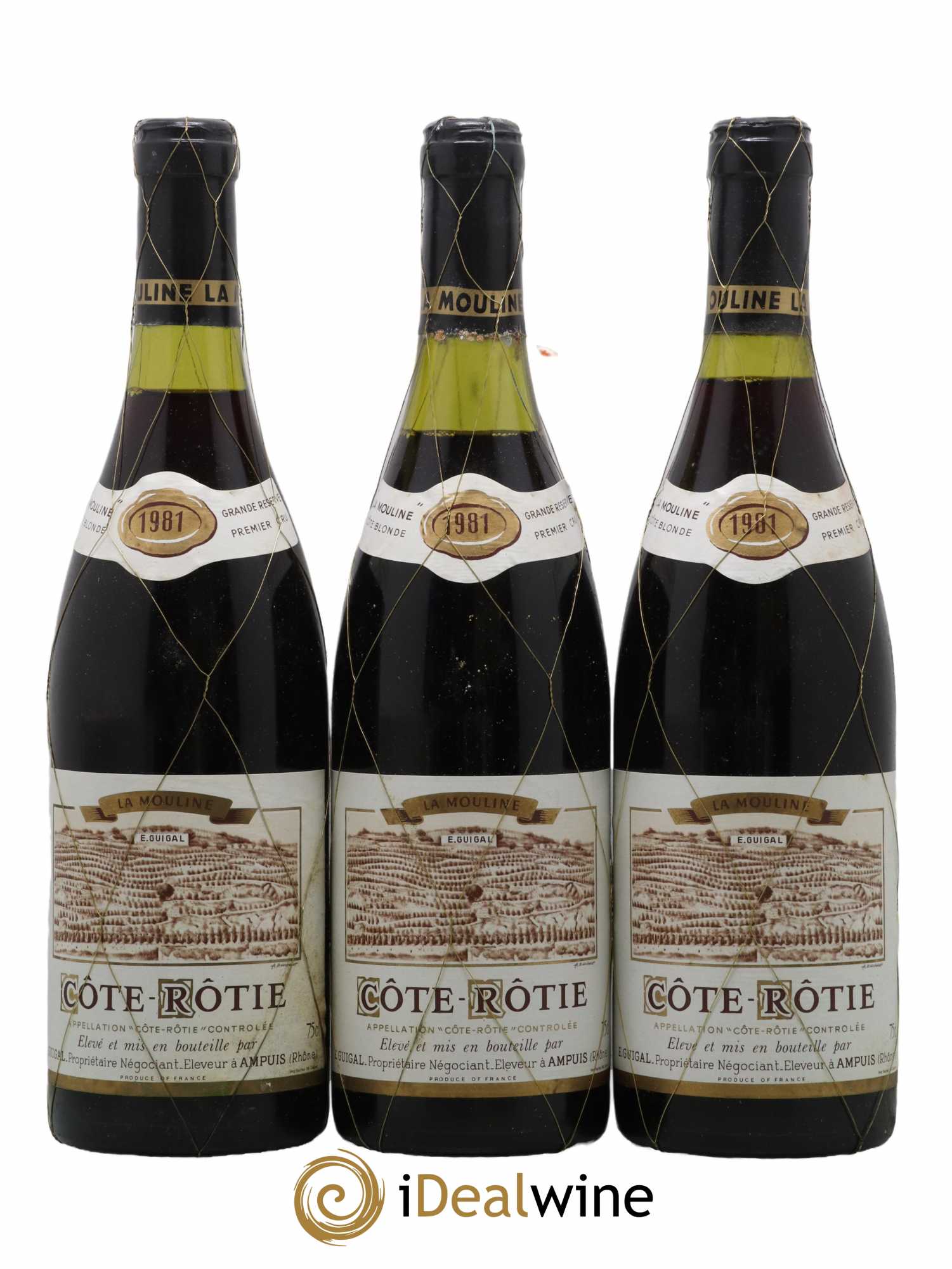 Côte-Rôtie La Mouline Guigal 1981 - Lot de 3 bouteilles - 0