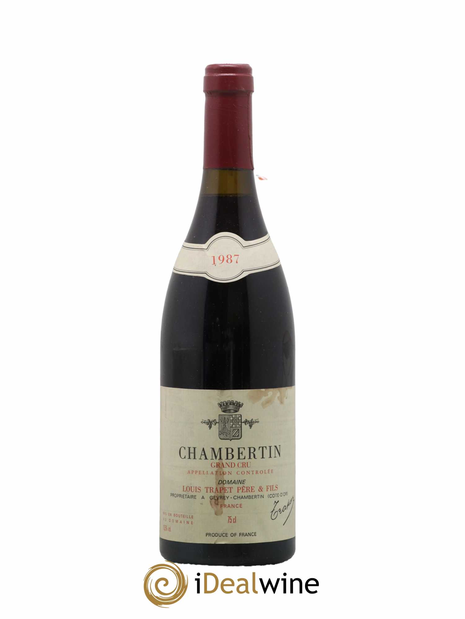 Chambertin Grand Cru Domaine Trapet 1987 - Lot de 1 bouteille - 0