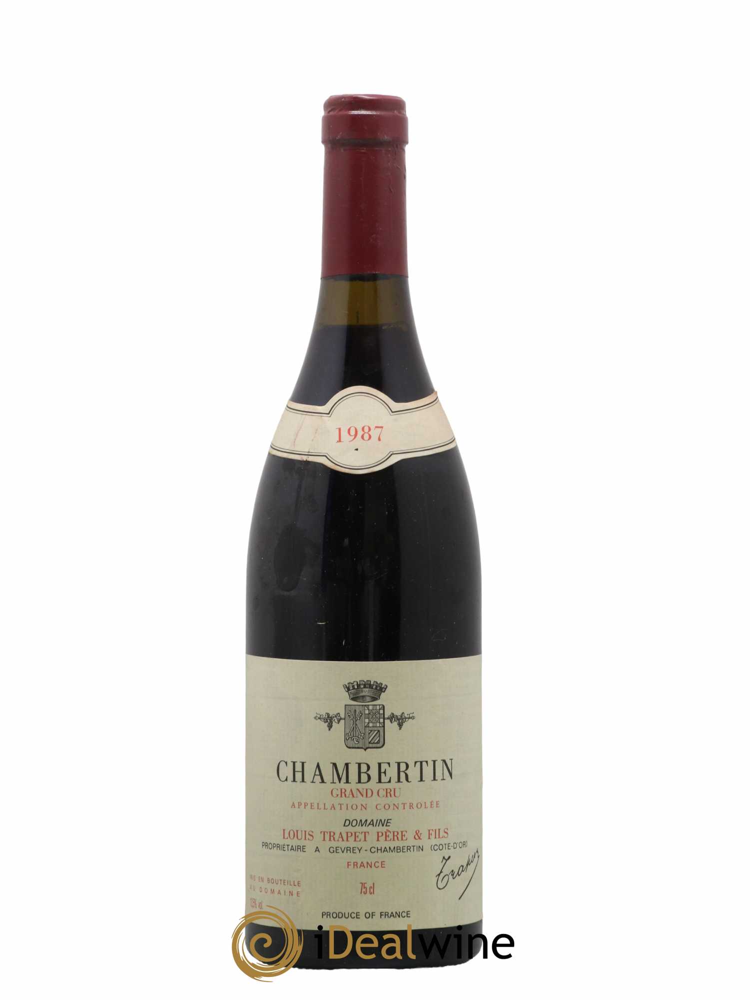 Chambertin Grand Cru Domaine Trapet 1987 - Lot de 1 bouteille - 0